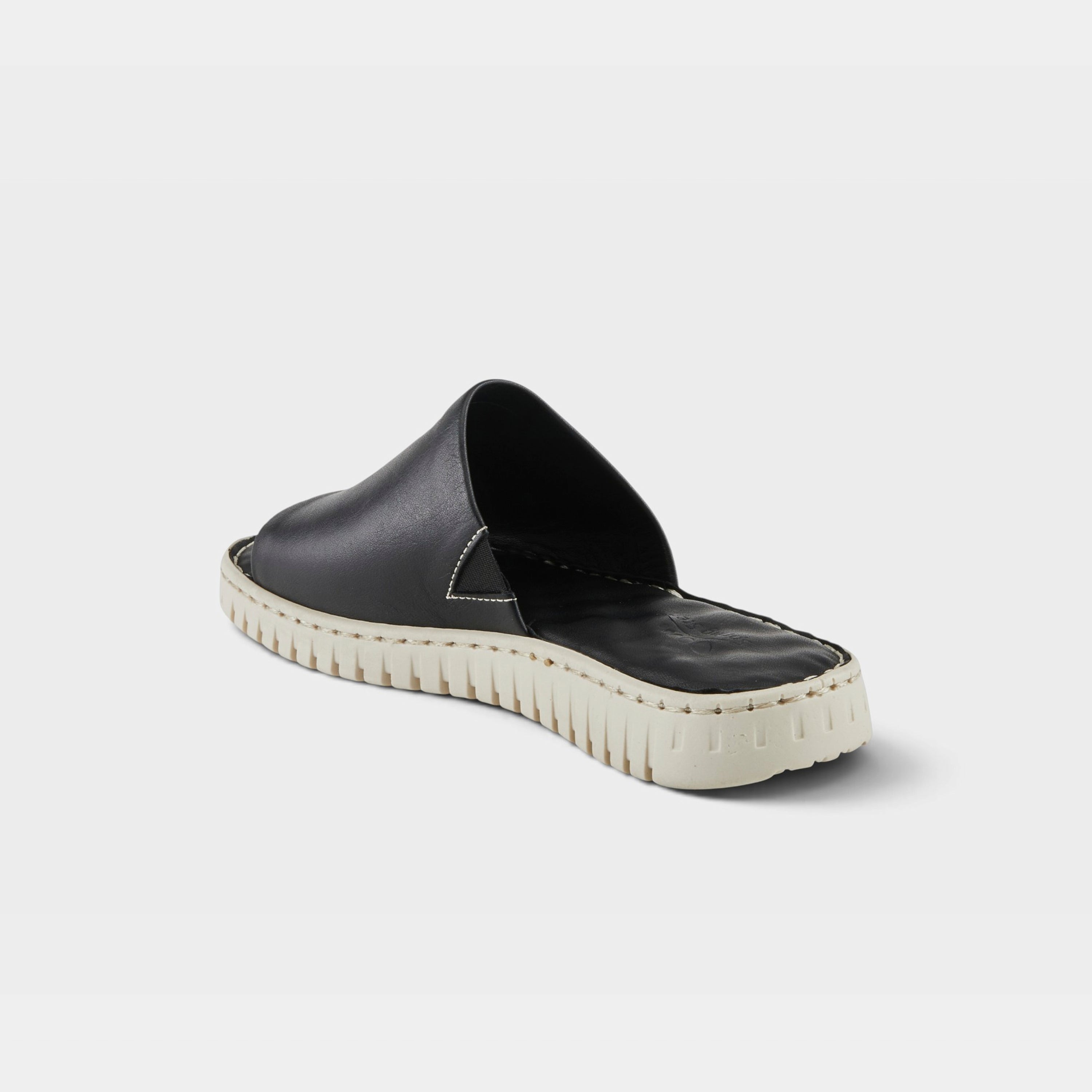 Spring Step Nappa Black Slide Sandal
