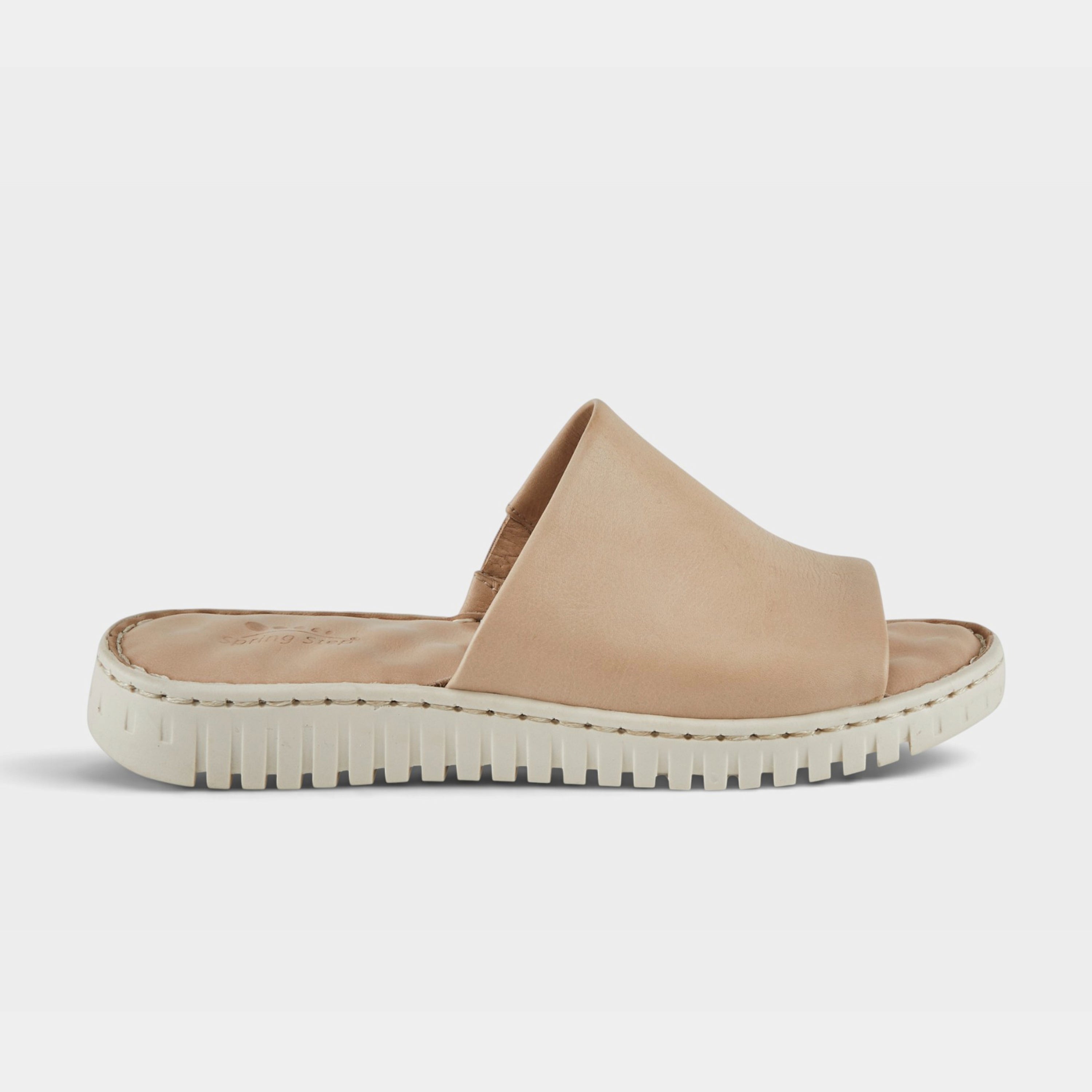 Spring Step Nappa Beige Slide Sandal