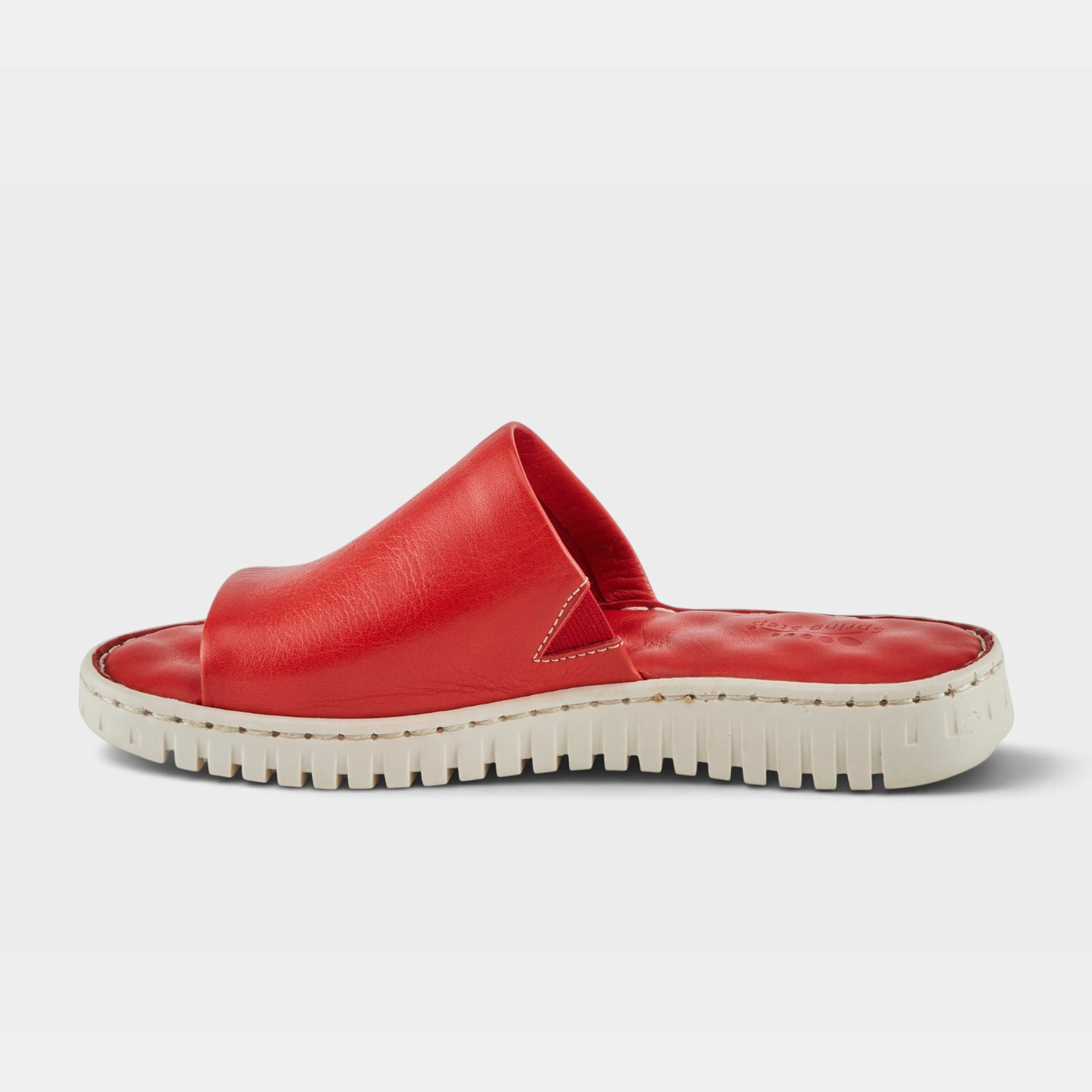 Spring Step Nappa Red Slide Sandal