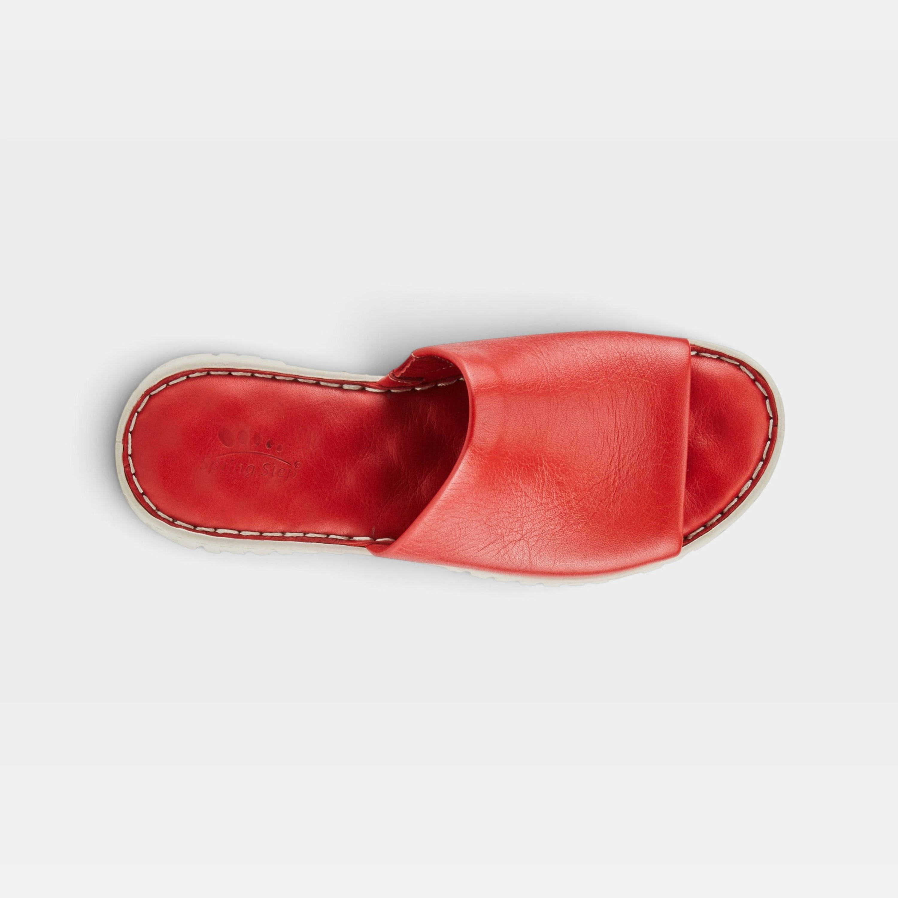 Spring Step Nappa Red Slide Sandal