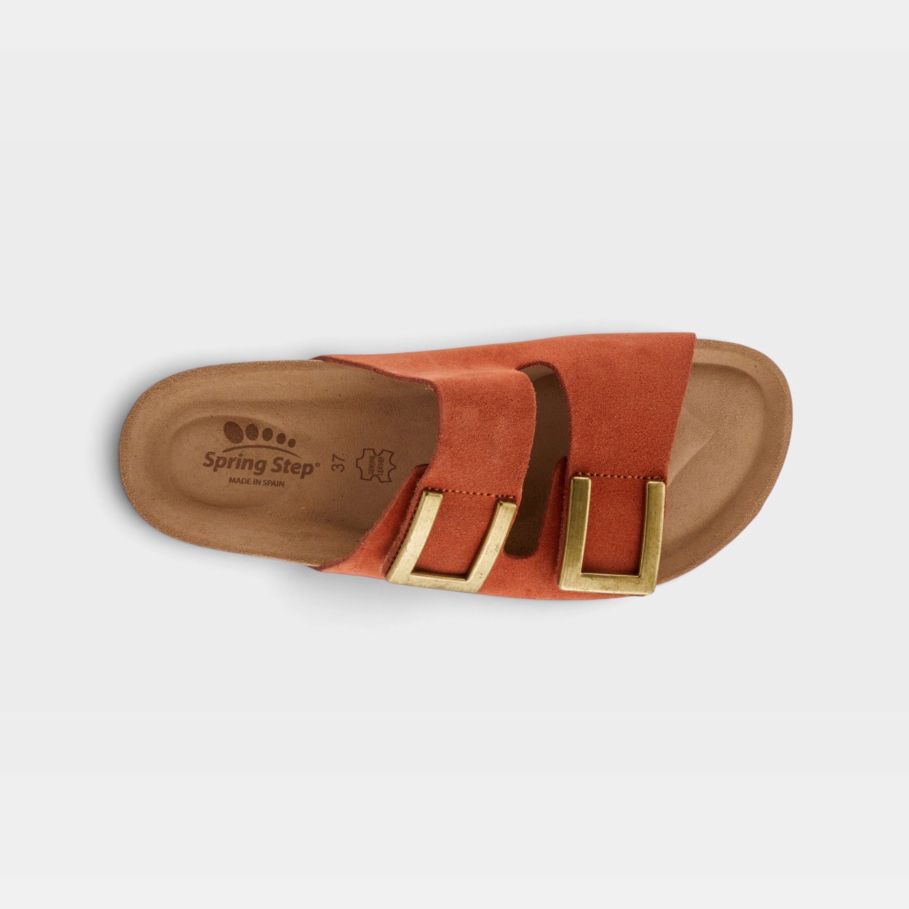 Spring Step Nesconset Rust Suede Platform Sandal