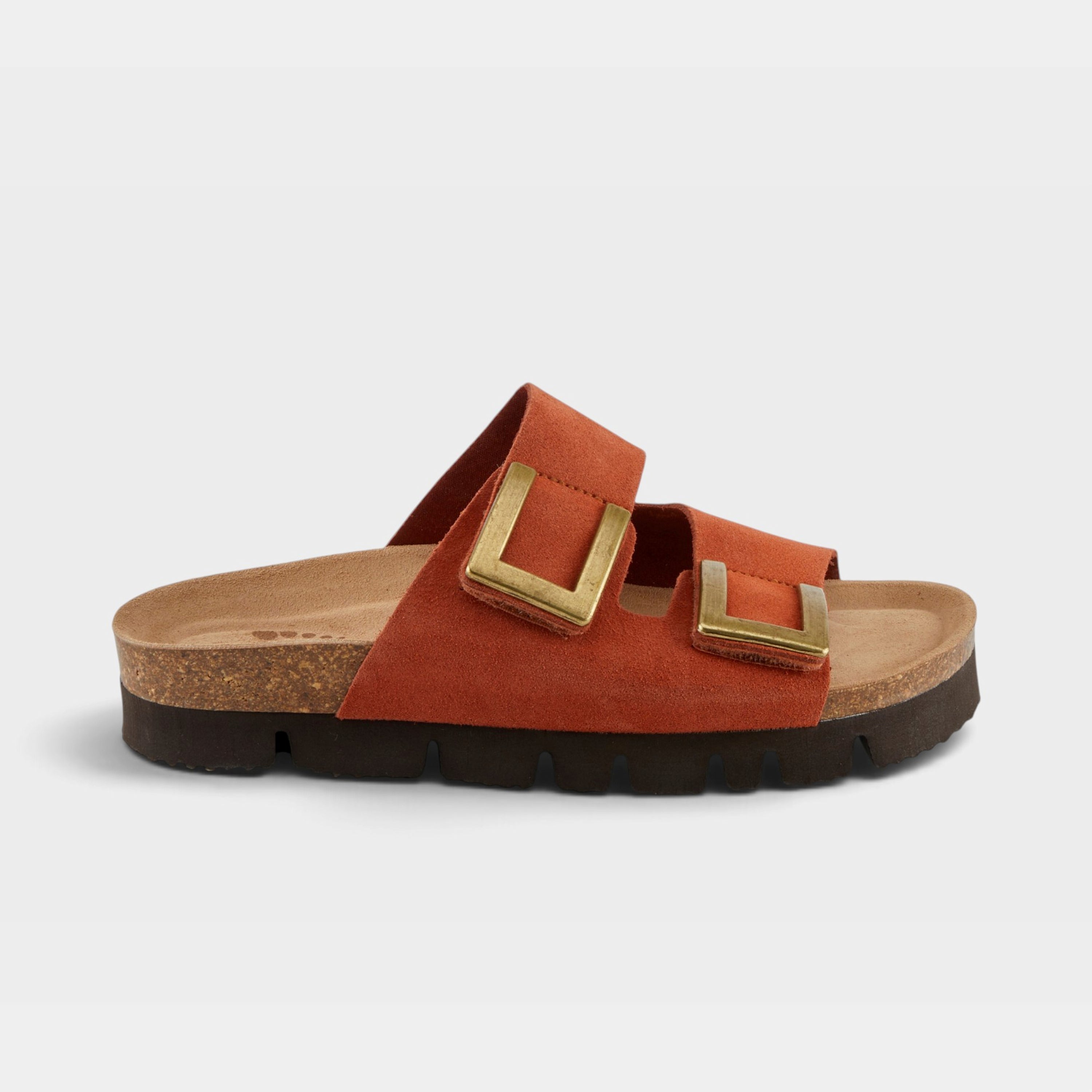 Spring Step Nesconset Rust Suede Platform Sandal