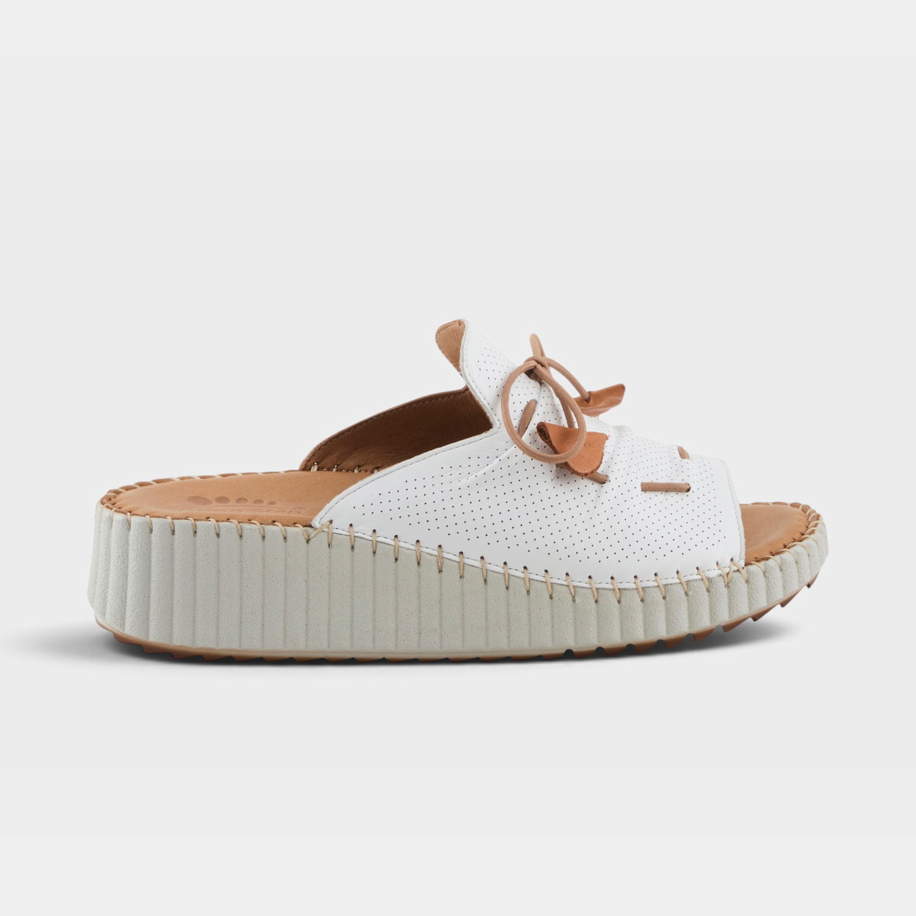 Spring Step Nevelle White Slide Sandal