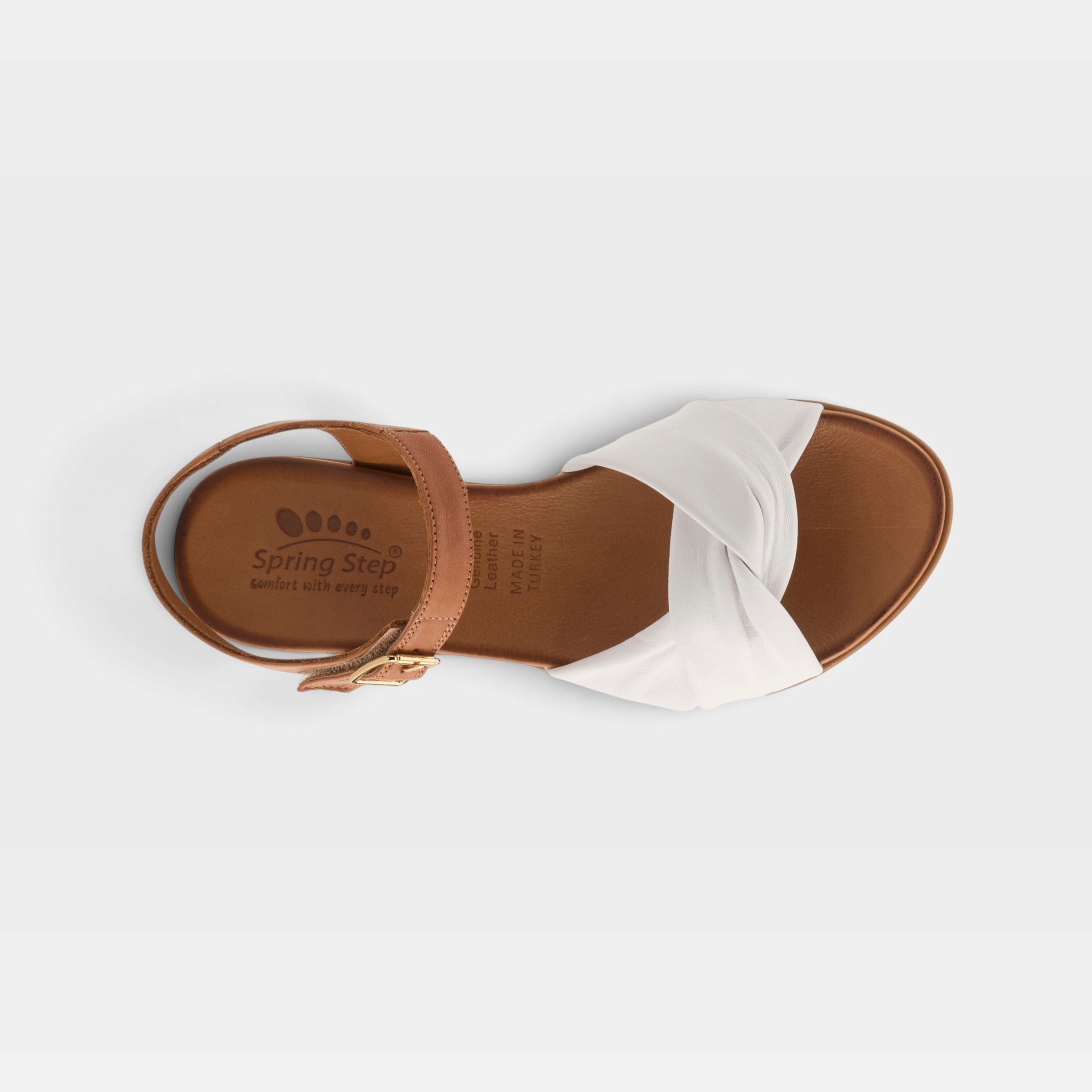 Spring Step Nihira White Multi Flat Sandal