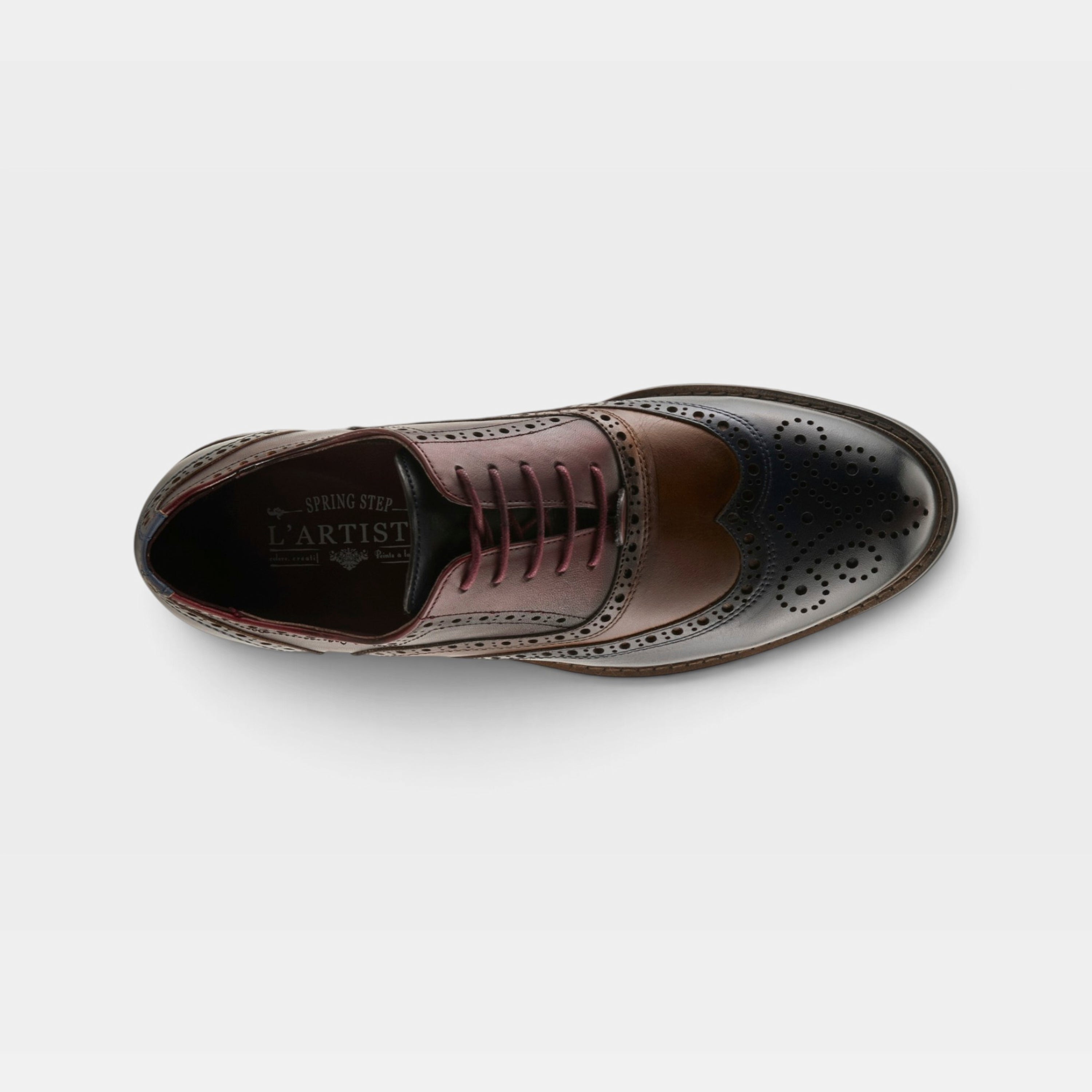 L'Artiste Men Niko Brown Multi Oxford Shoe