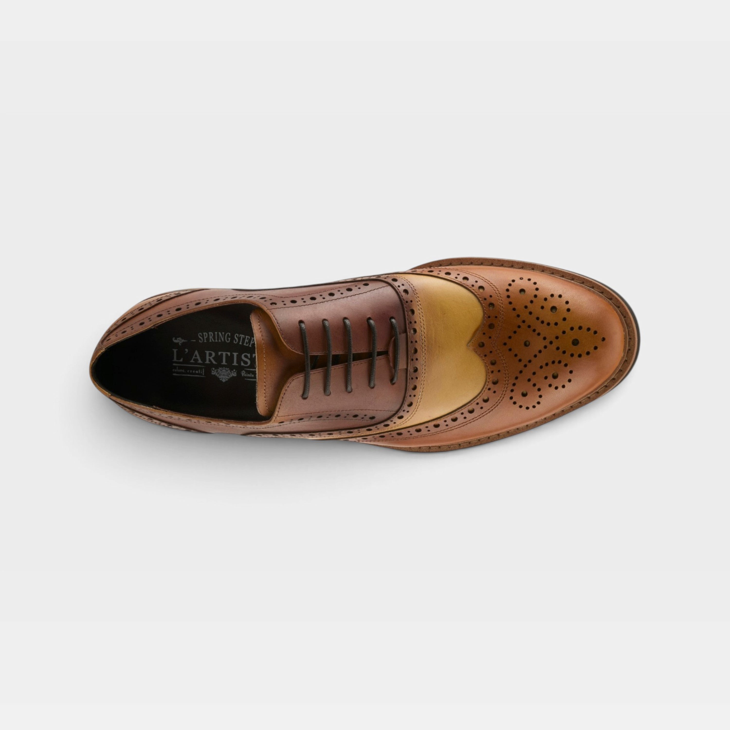 L'Artiste Men Niko Camel Multi Oxford Shoe