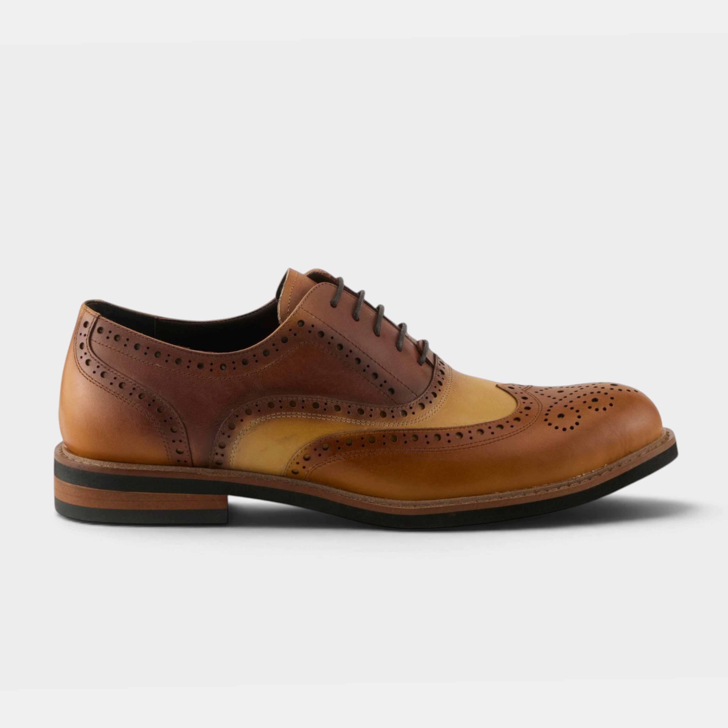 L'Artiste Men Niko Camel Multi Oxford Shoe