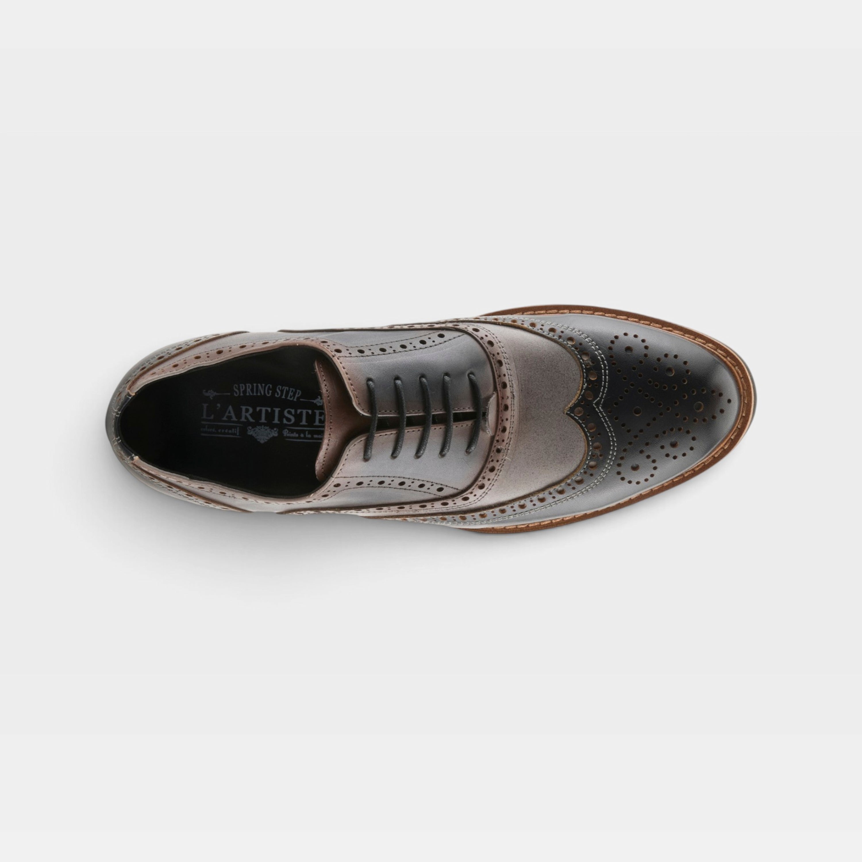 L'Artiste Men Niko Grey Multi Oxford Shoe