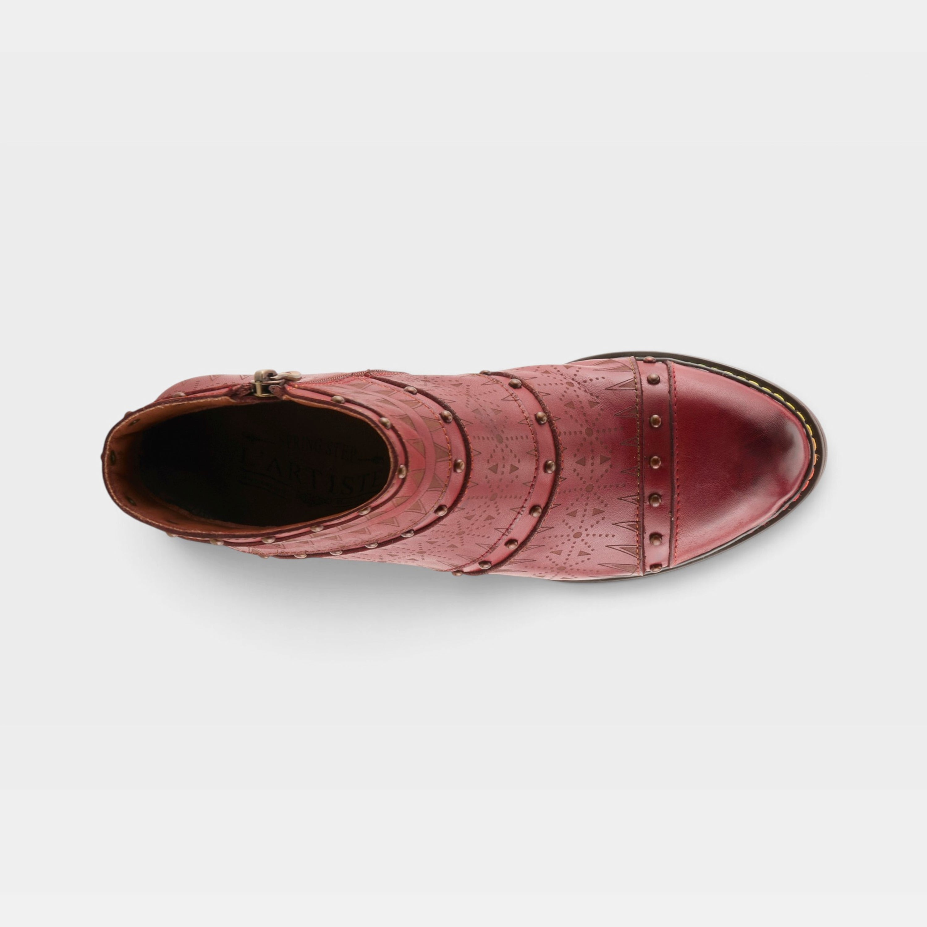 L'Artiste Niobe boots in Rust Multi, top view