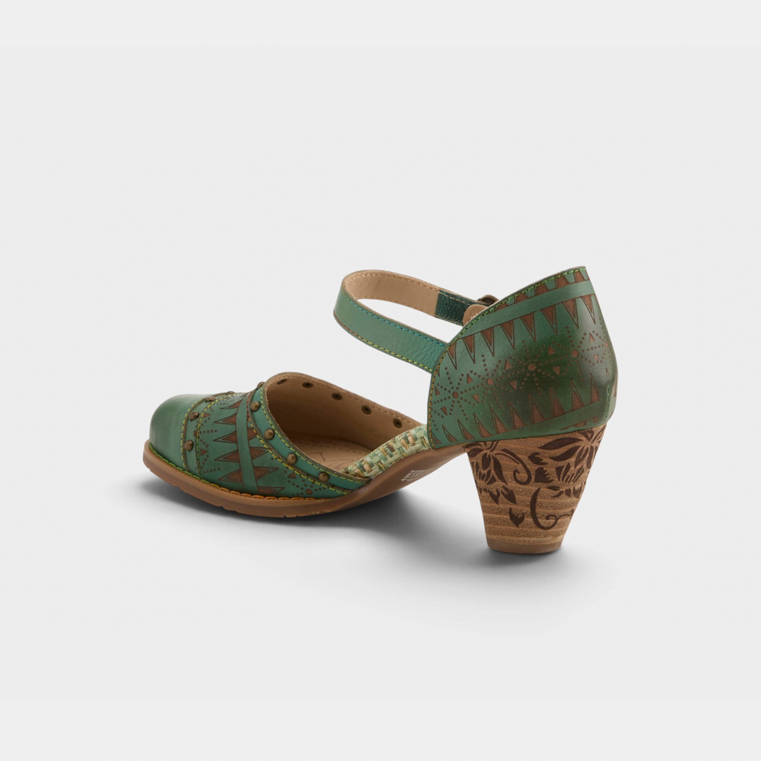 L'Artiste Niobella shoes in Green, alternate angle view