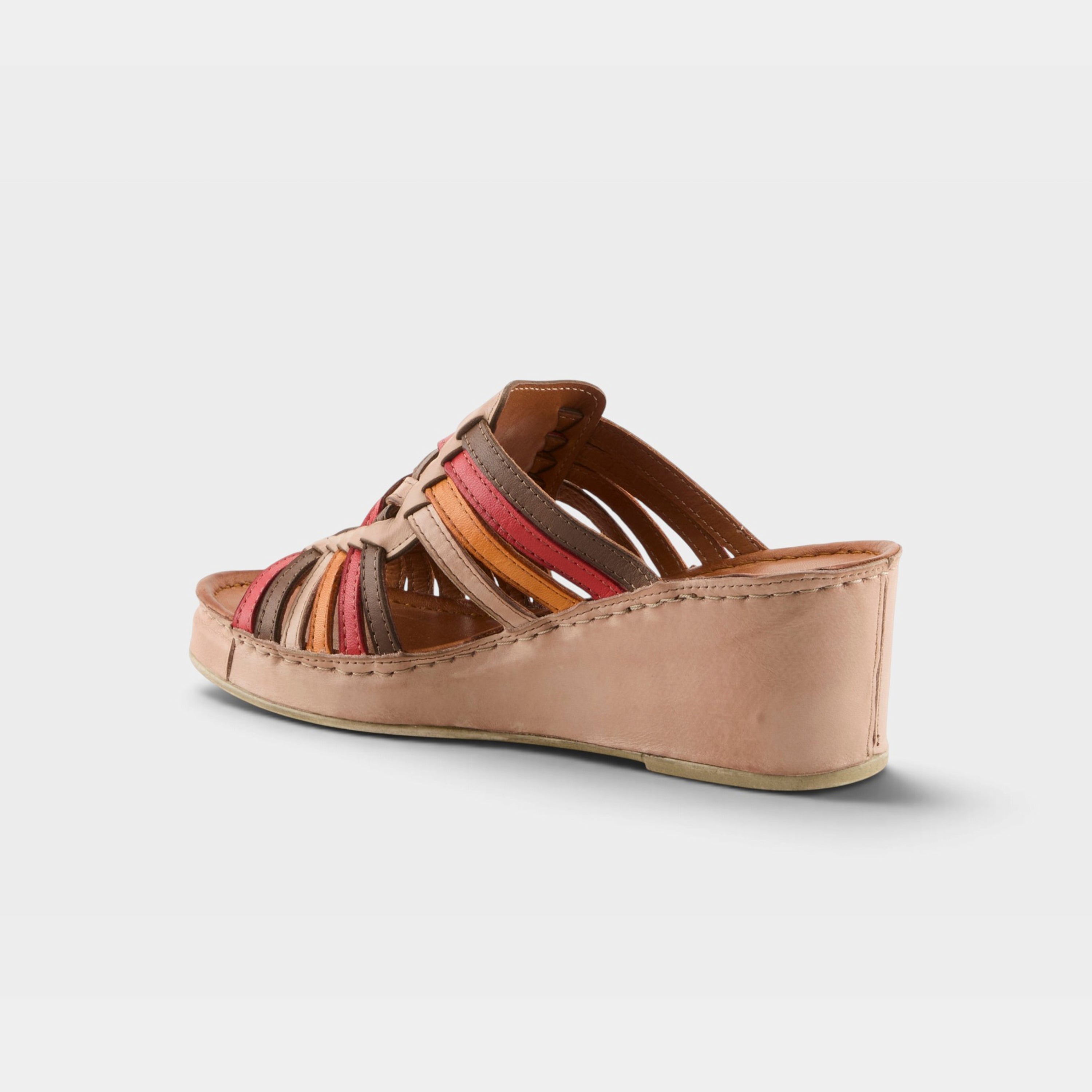Spring Step Nokiah Blush Multi Wedge Sandal