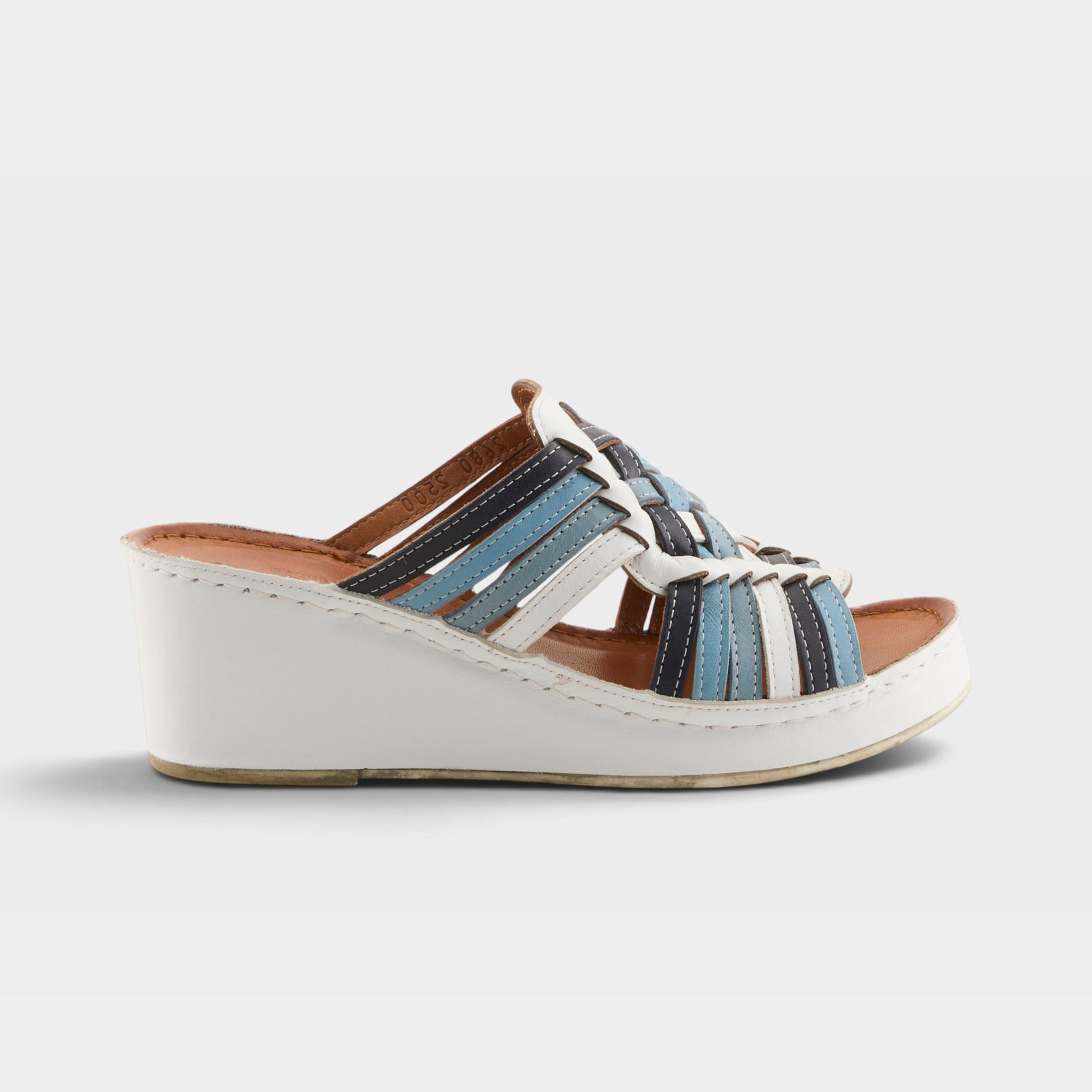 Spring Step Nokiah White Multi Wedge Sandal