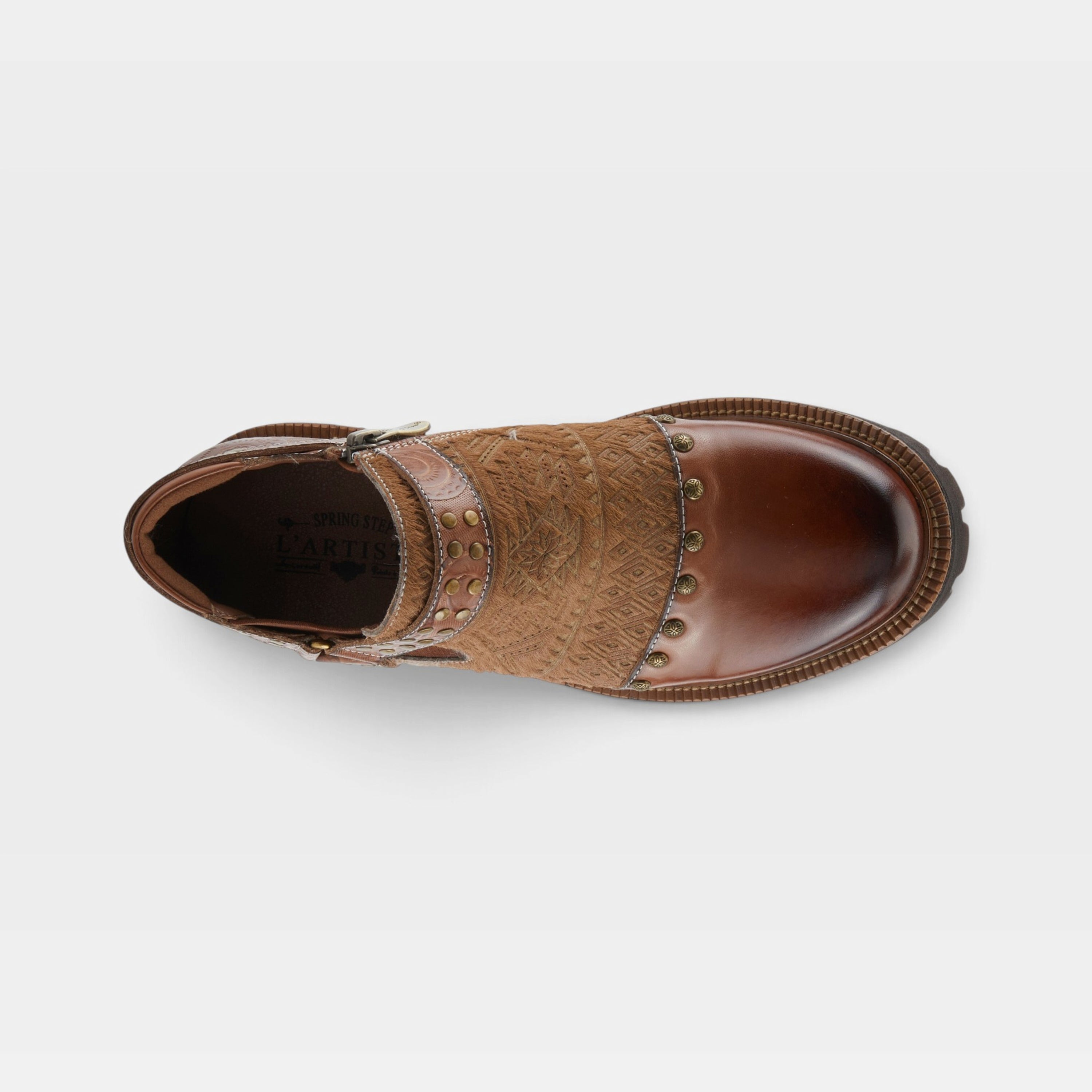 L'Artiste Noriella shoes in Camel, top view