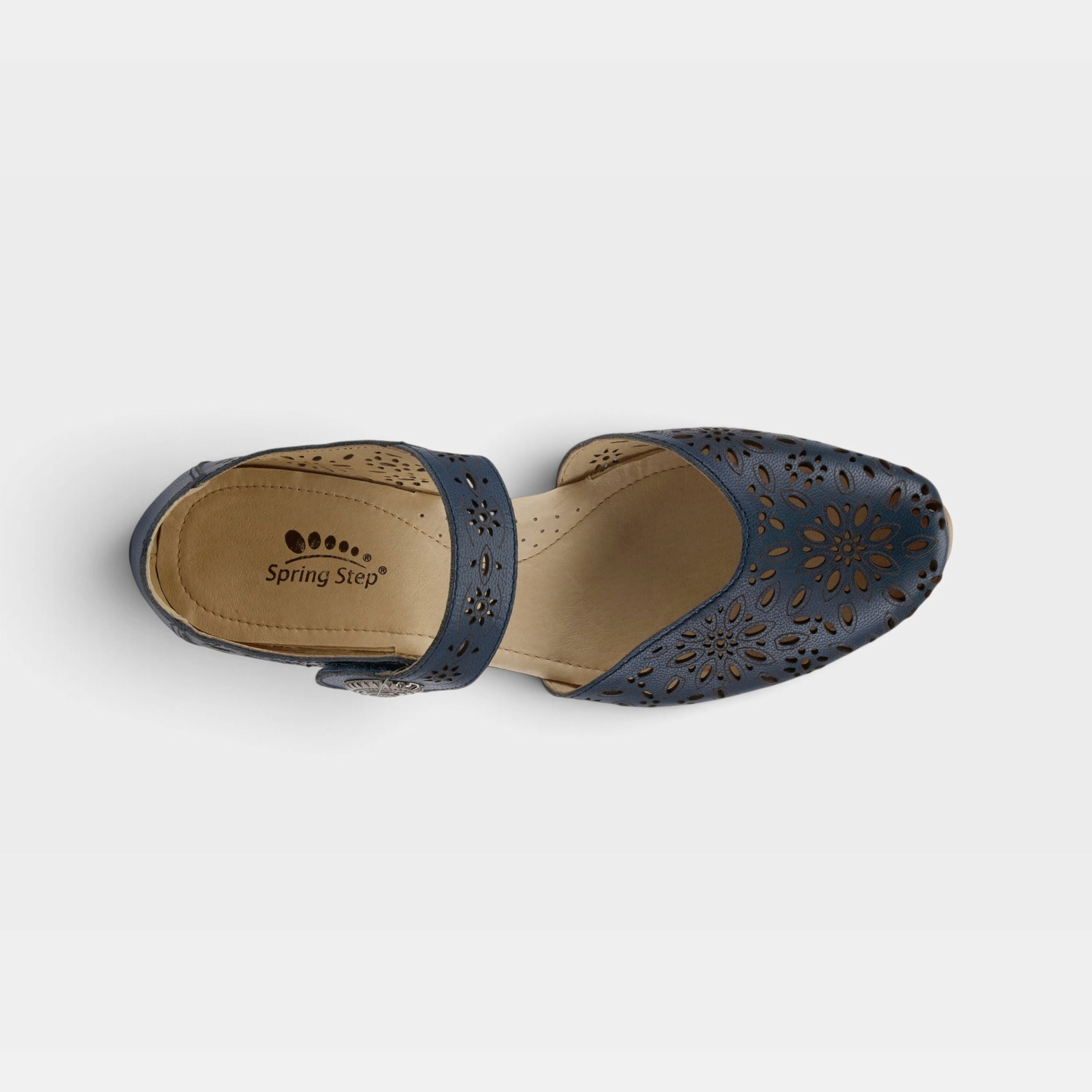 Spring Step Nougat Navy Mary Jane Shoe