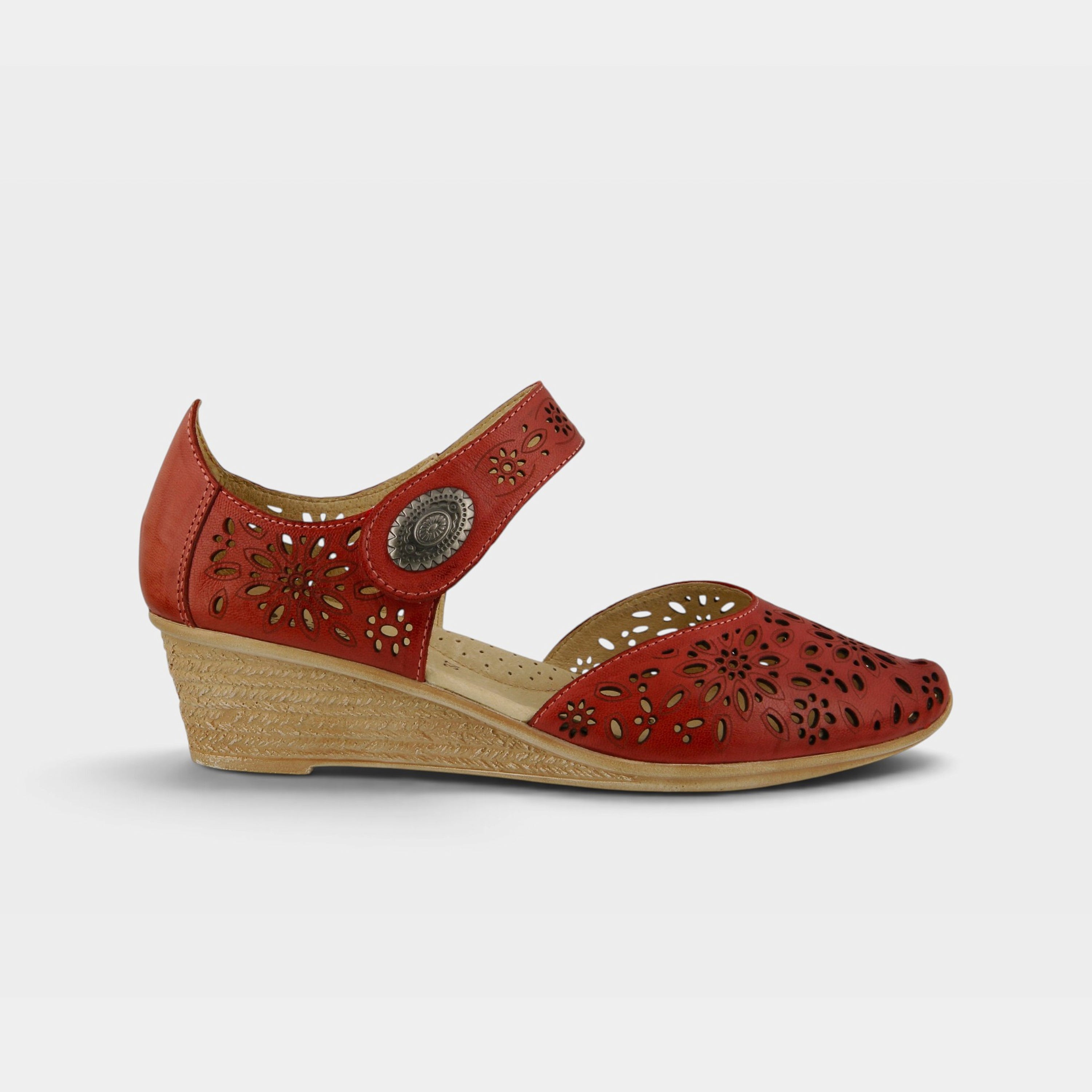 Spring Step Nougat Red Mary Jane Shoe