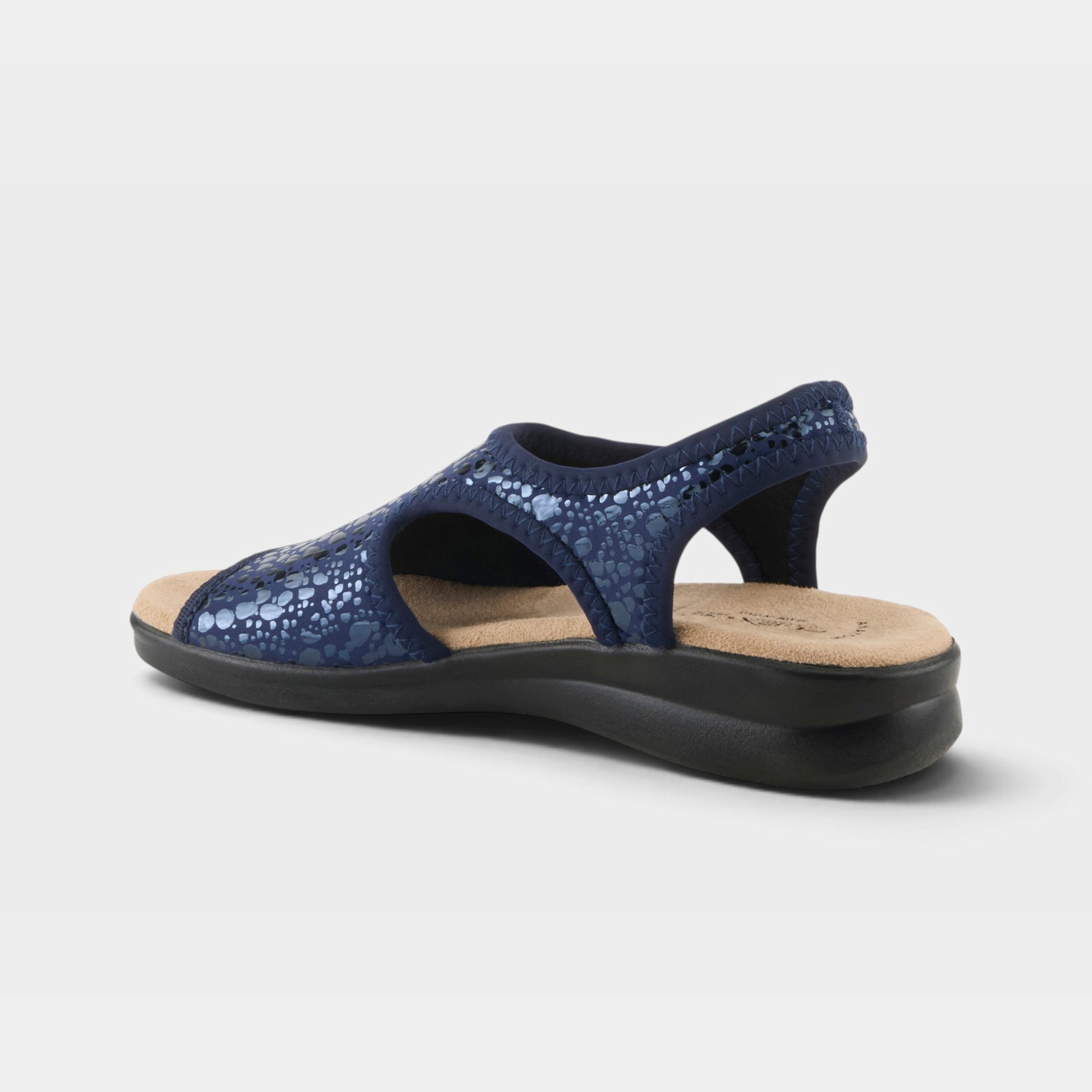 Flexus Nyaman-Crackle Navy Sandal