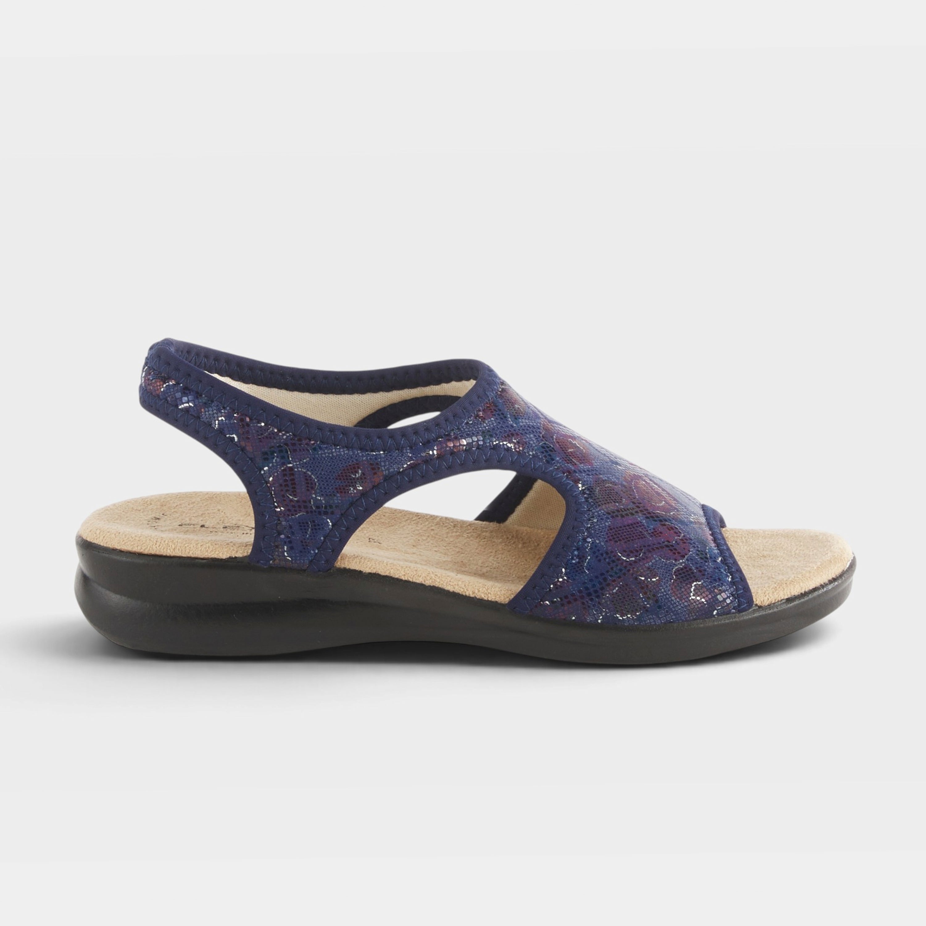 Flexus Nyaman-Floral Navy Multi Sandal