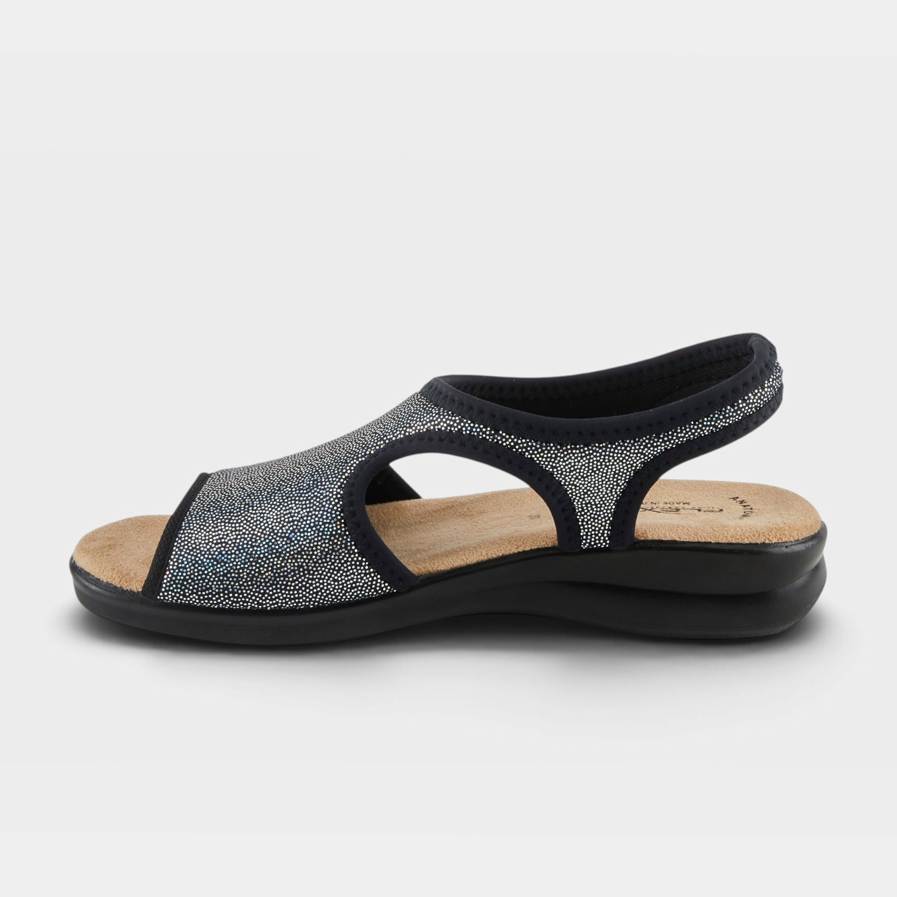 Flexus Nyaman-Pindott Black Sandal