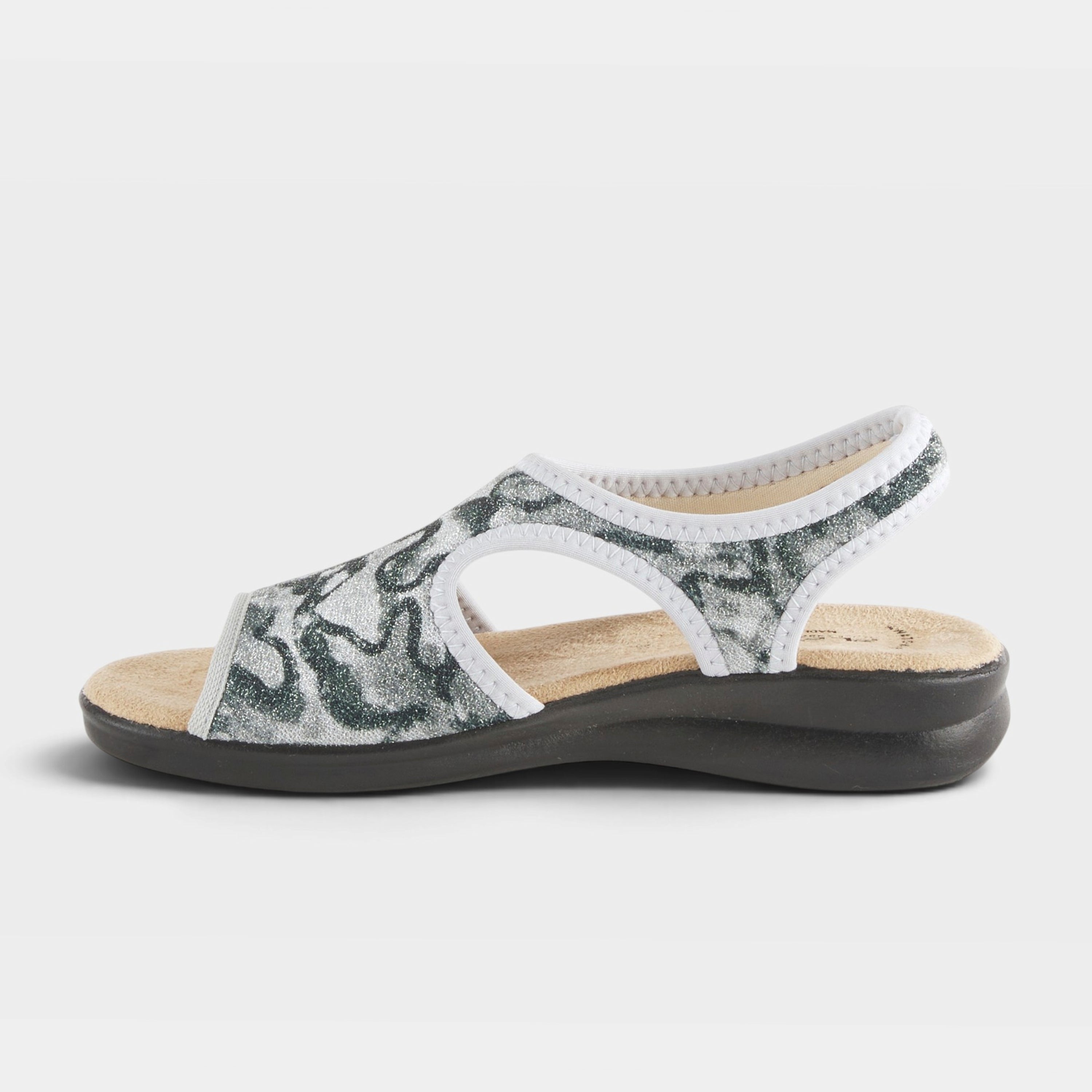Flexus Nyaman-Swirl Black Multi Sandal