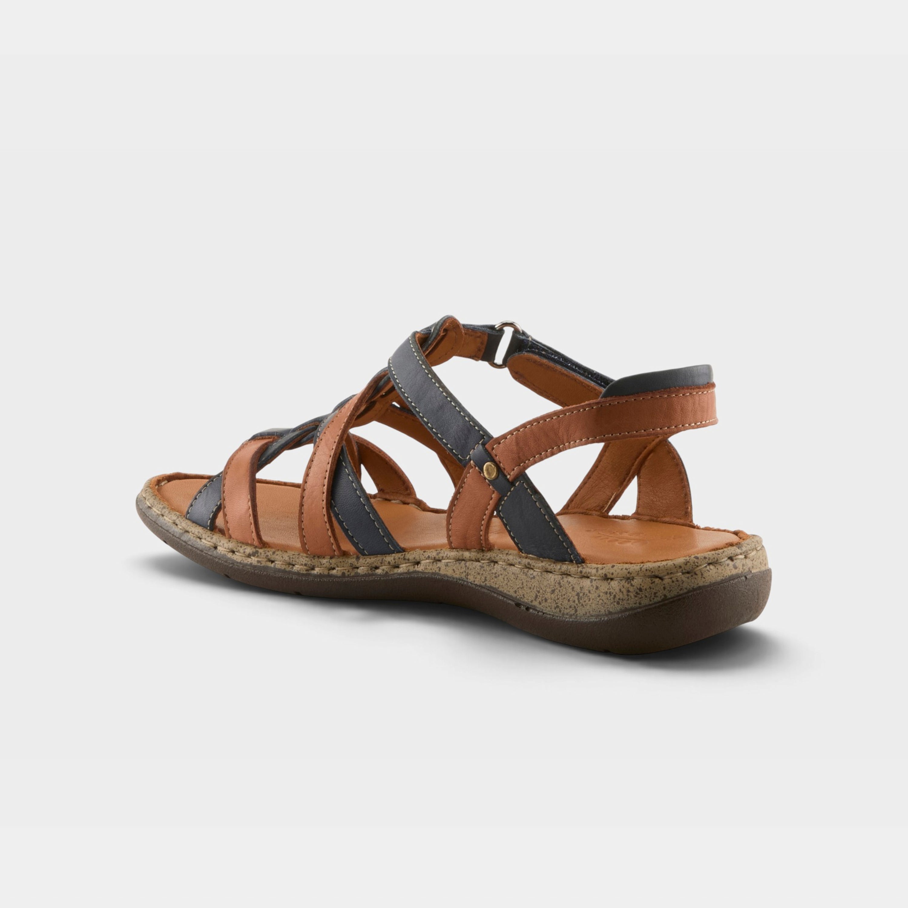 Spring Step Nyxelle Navy Multi Flat Sandal