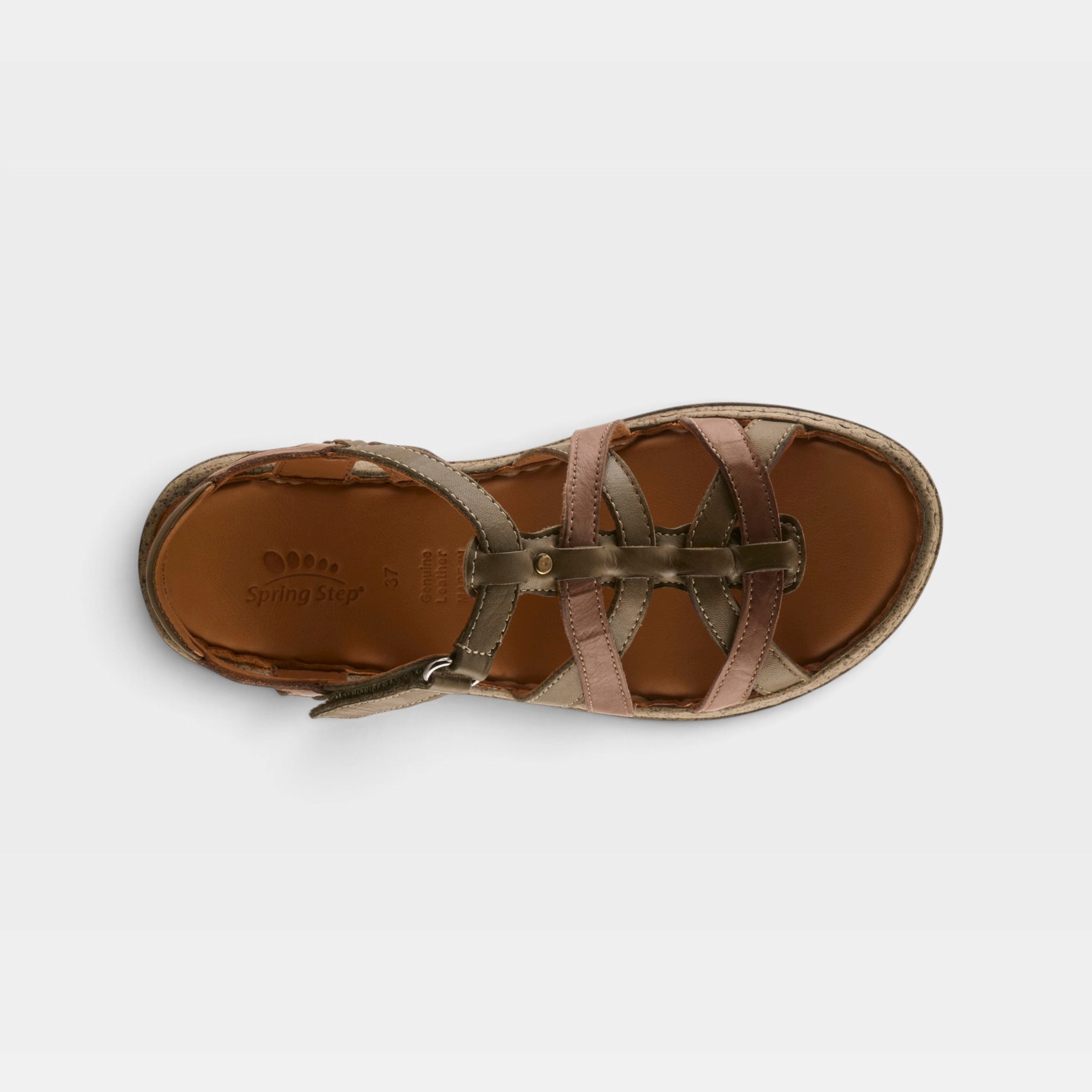 Spring Step Nyxelle Olive Multi Flat Sandal