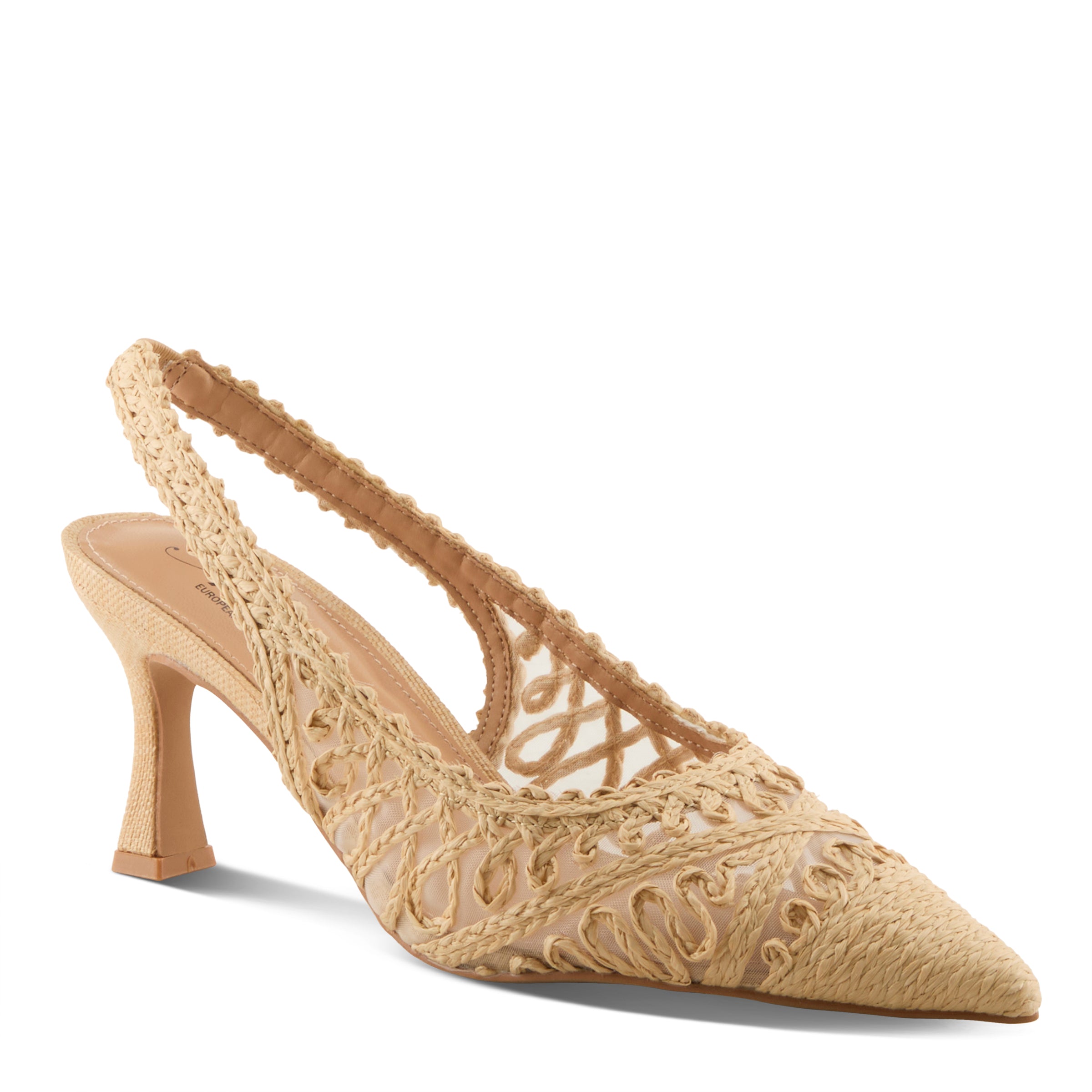 Azura Occitania women's sandal in black with raffia upper
