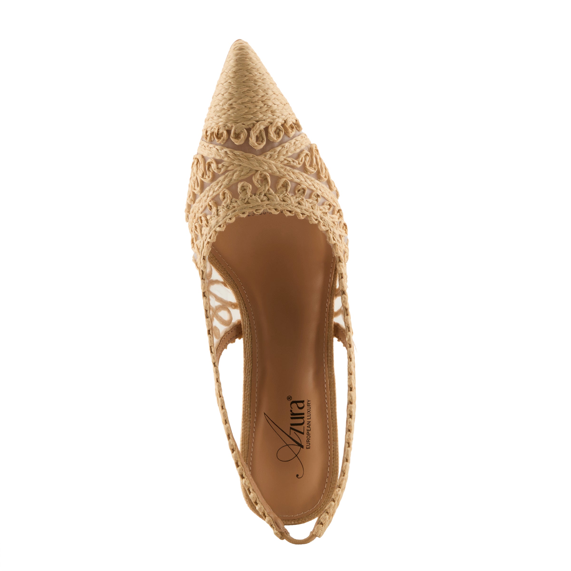 Azura Occitania women's sandal in black with raffia upper