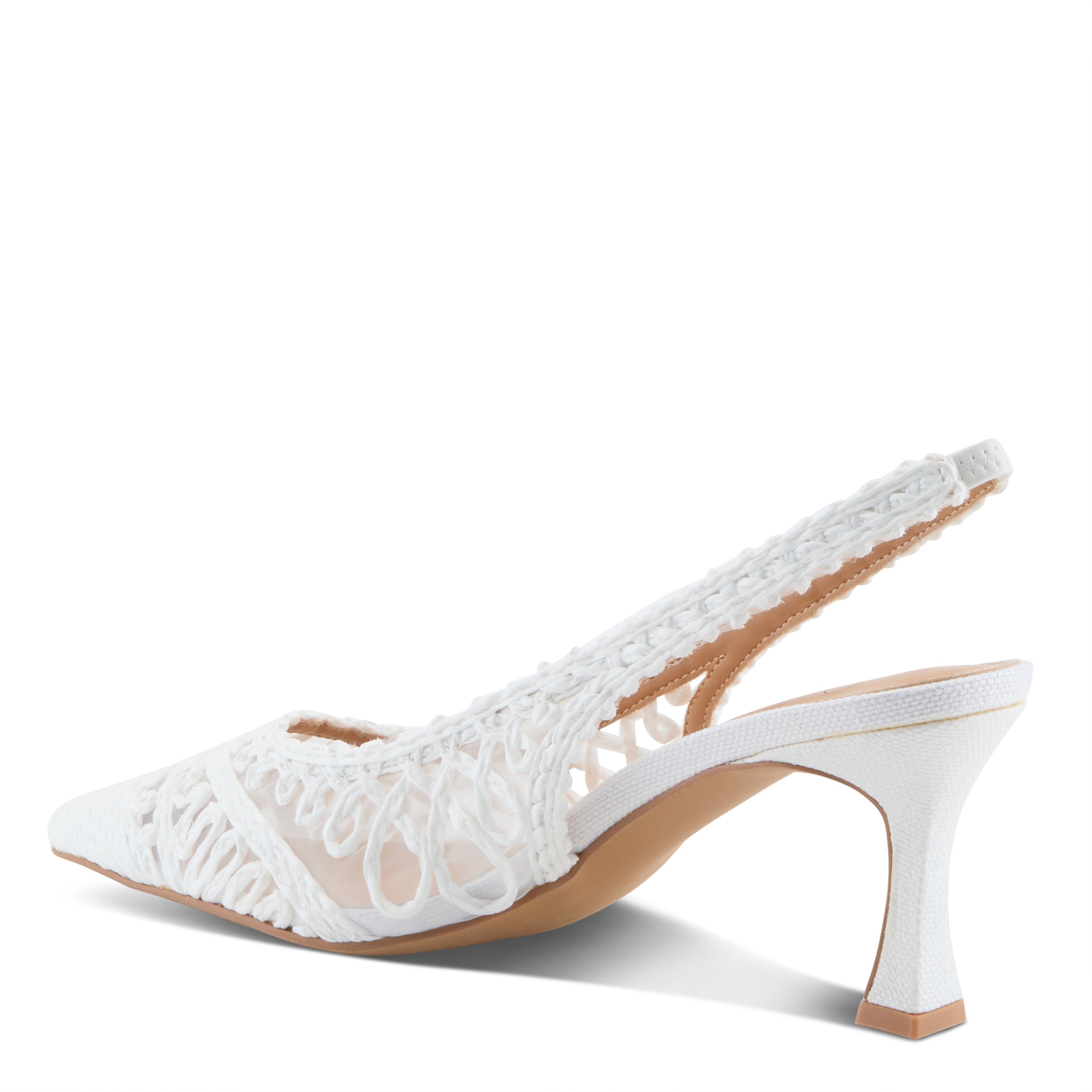 Azura Occitania women's sandal in white with raffia upper