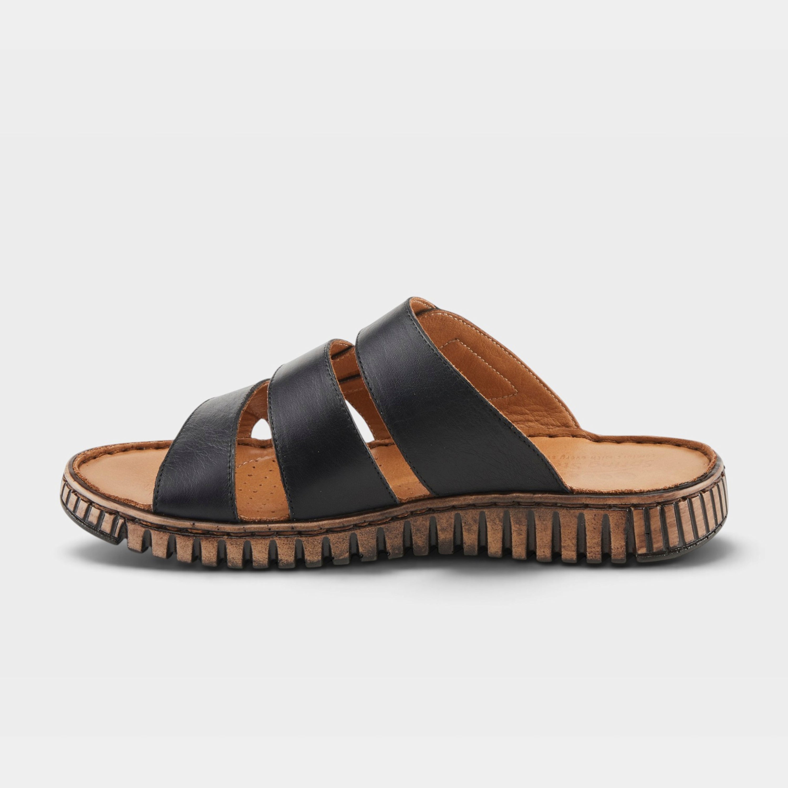 Spring Step Olly Black Slide Sandal