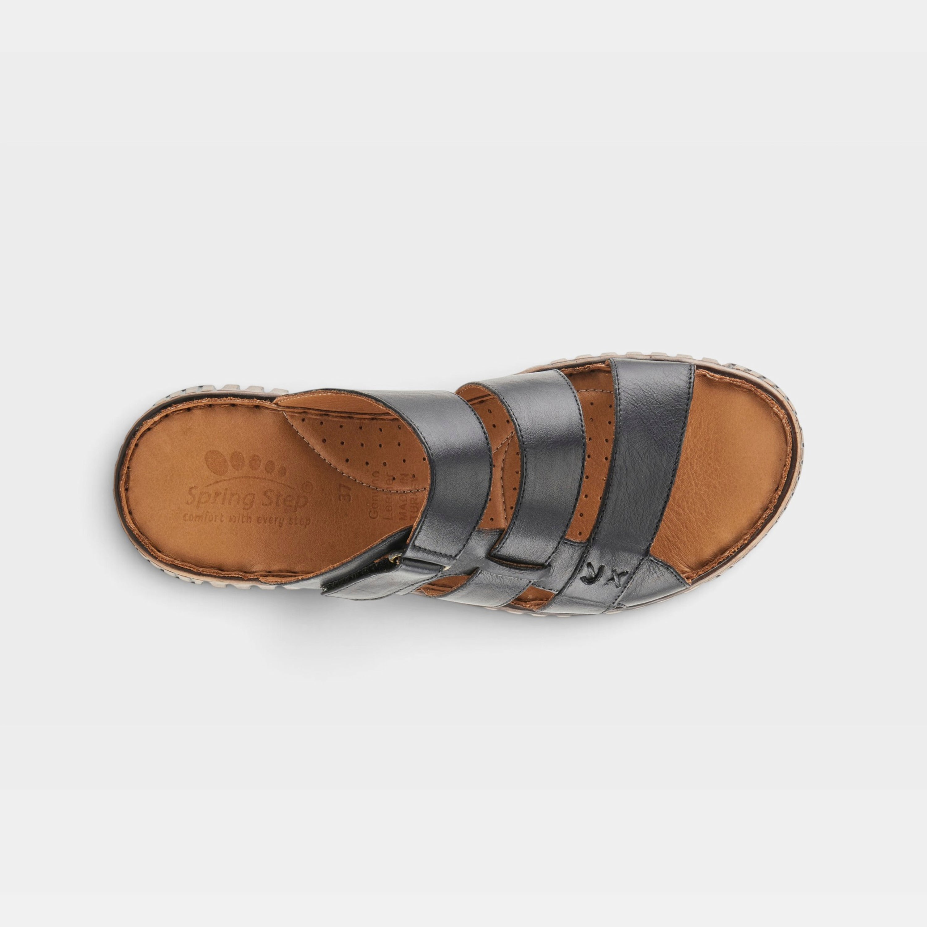Spring Step Olly Black Slide Sandal