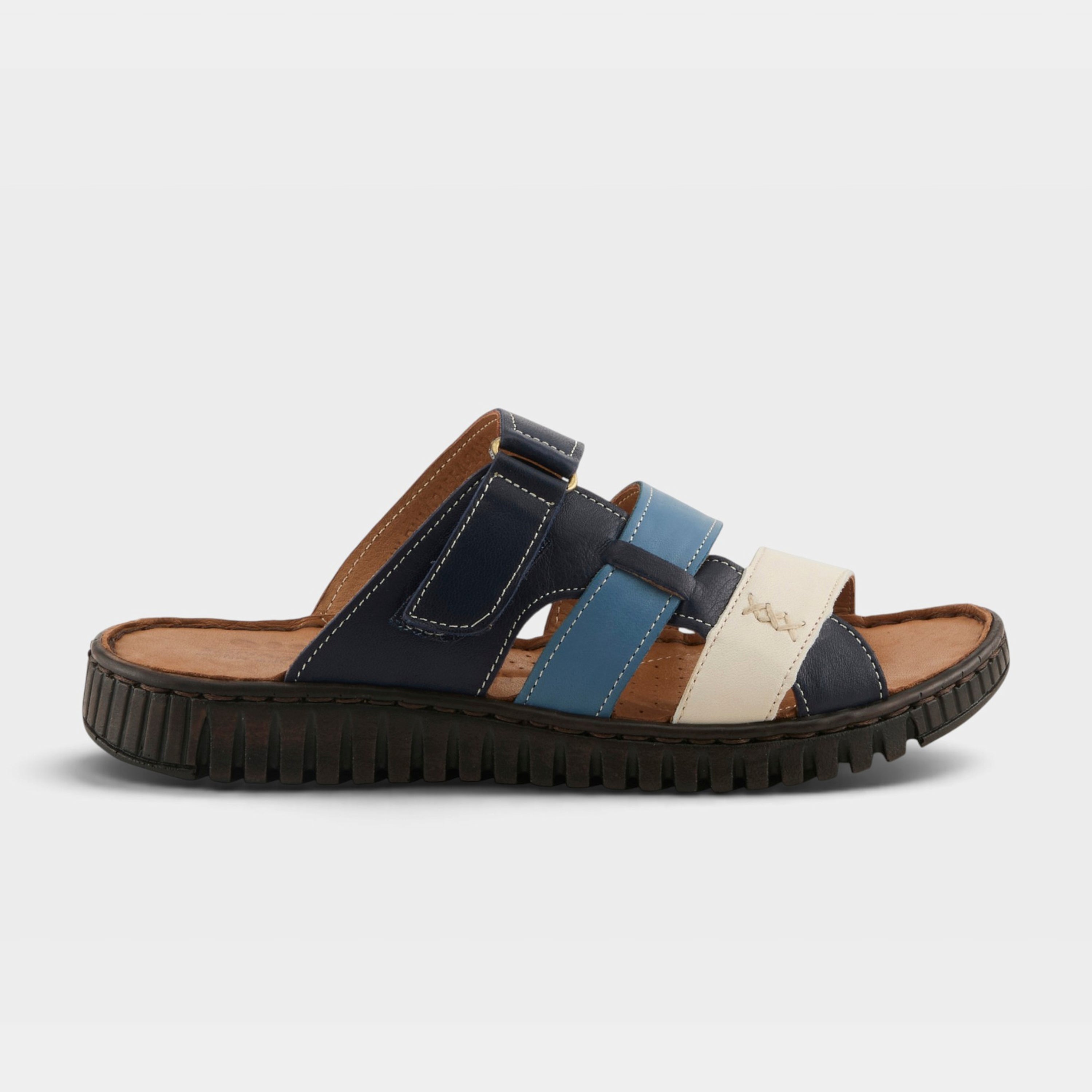 Spring Step Olly Denim Multi Slide Sandal