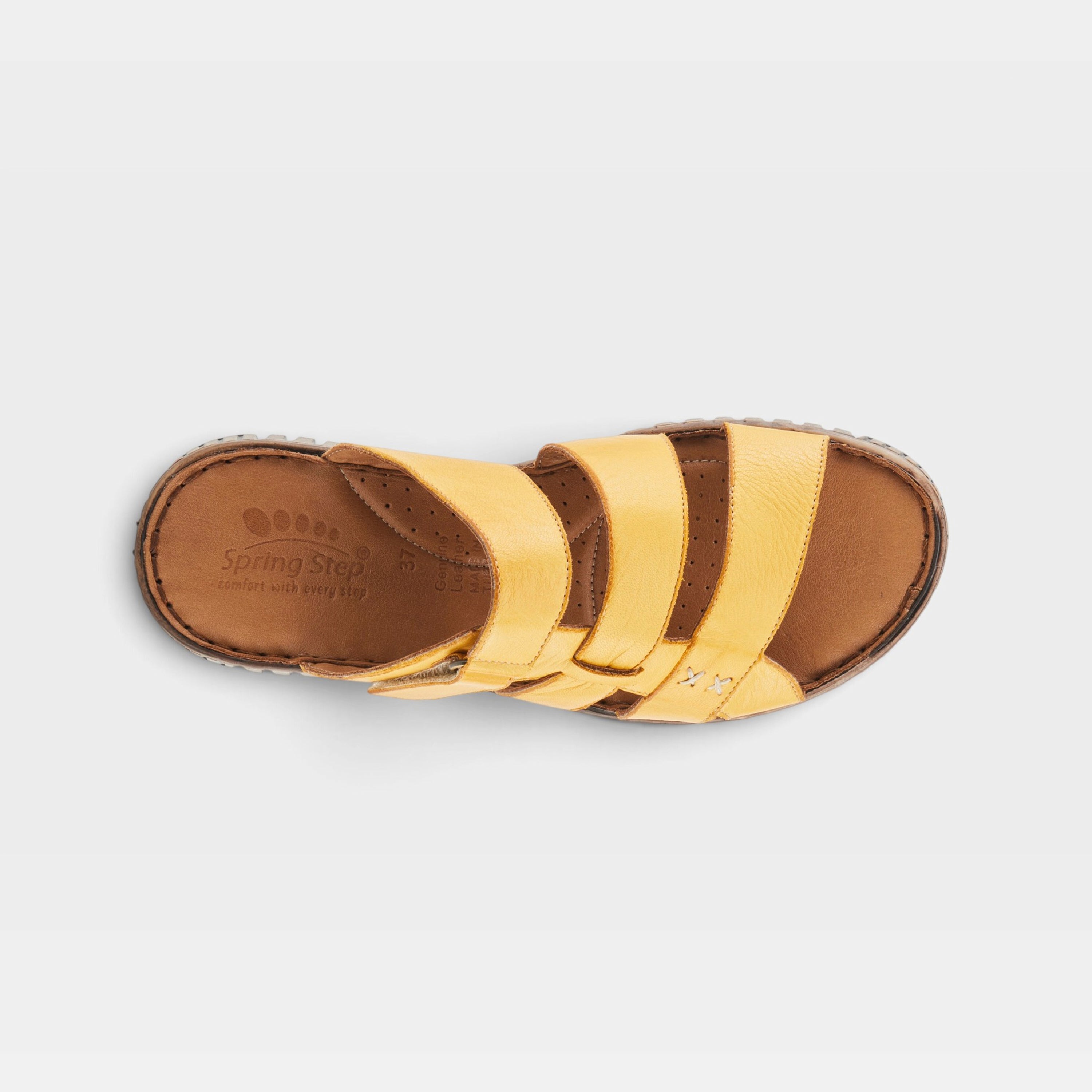 Spring Step Olly Mustard Slide Sandal