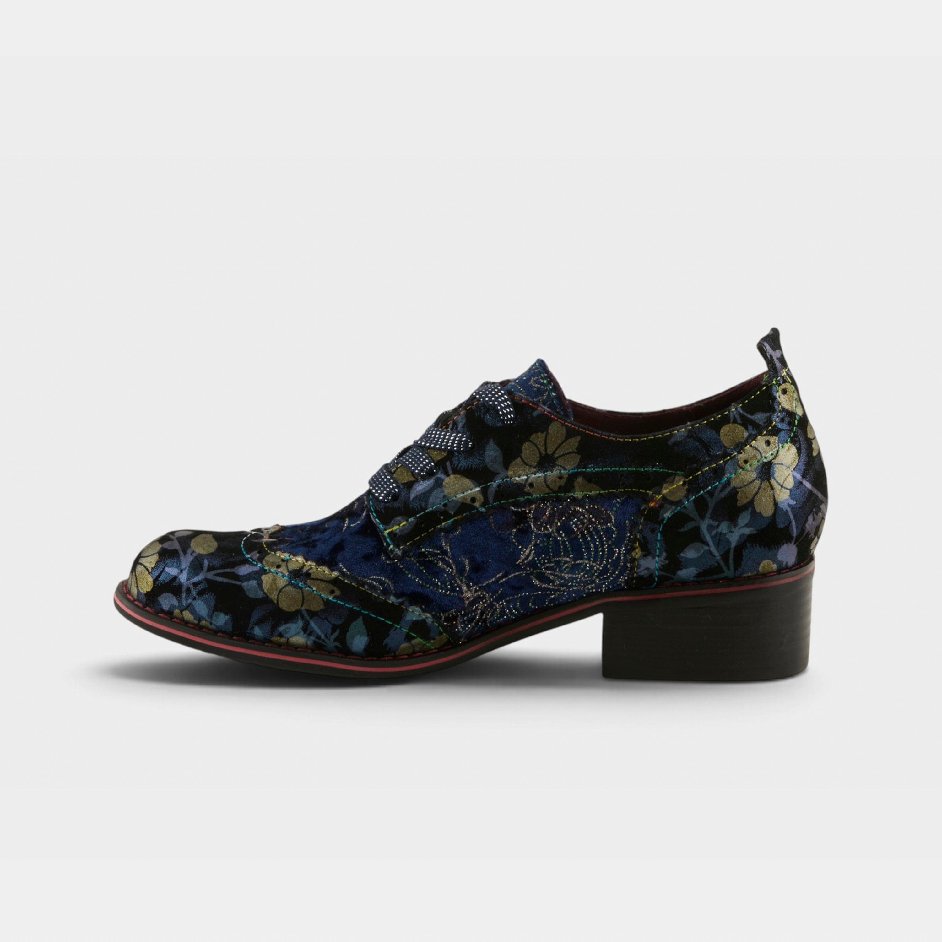 L'Artiste Oneofakind shoes in Blue Multi, side view