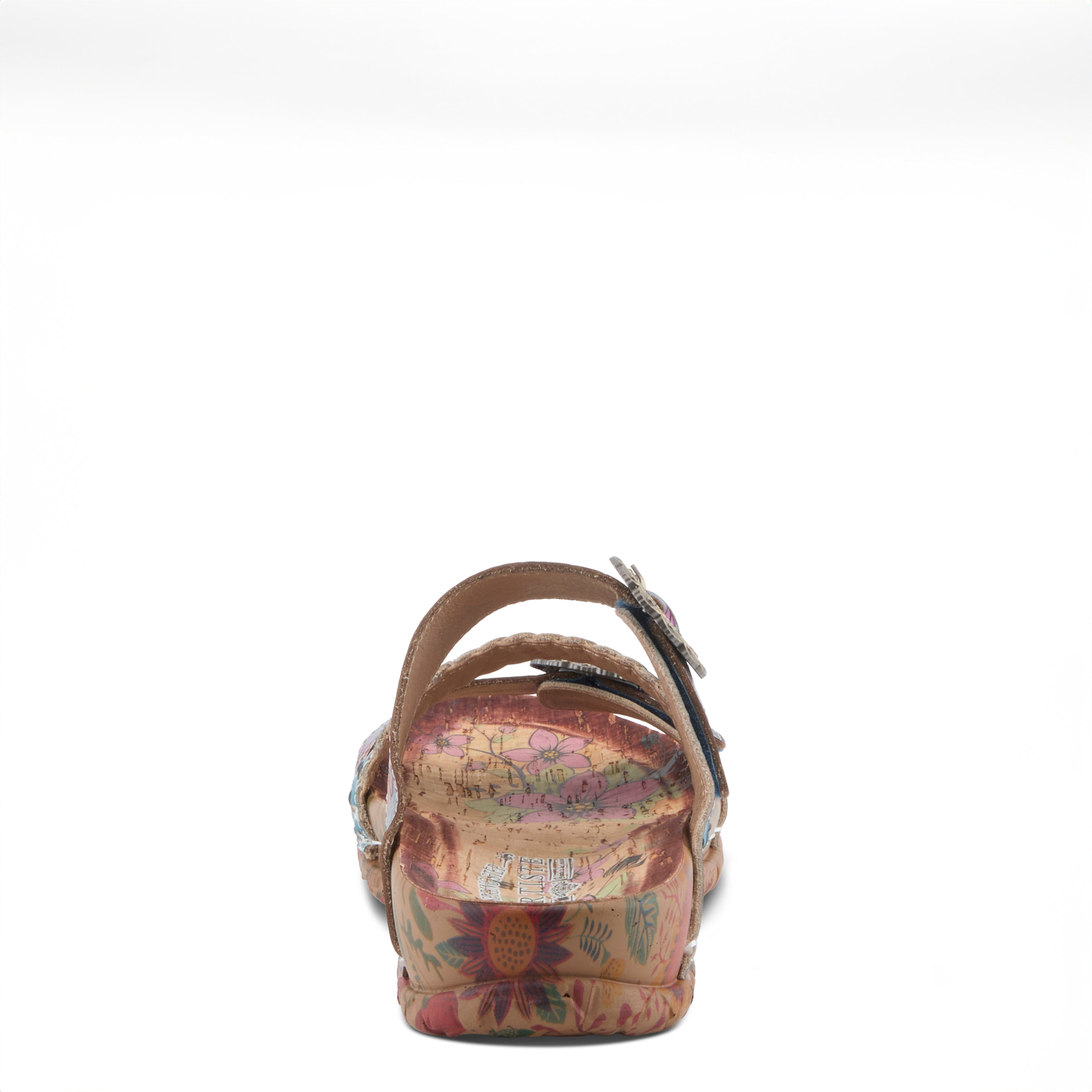 L'Artiste L'ARTISTE ONTHEROAD SANDALS sandal in blue multi with handcrafted leather design
