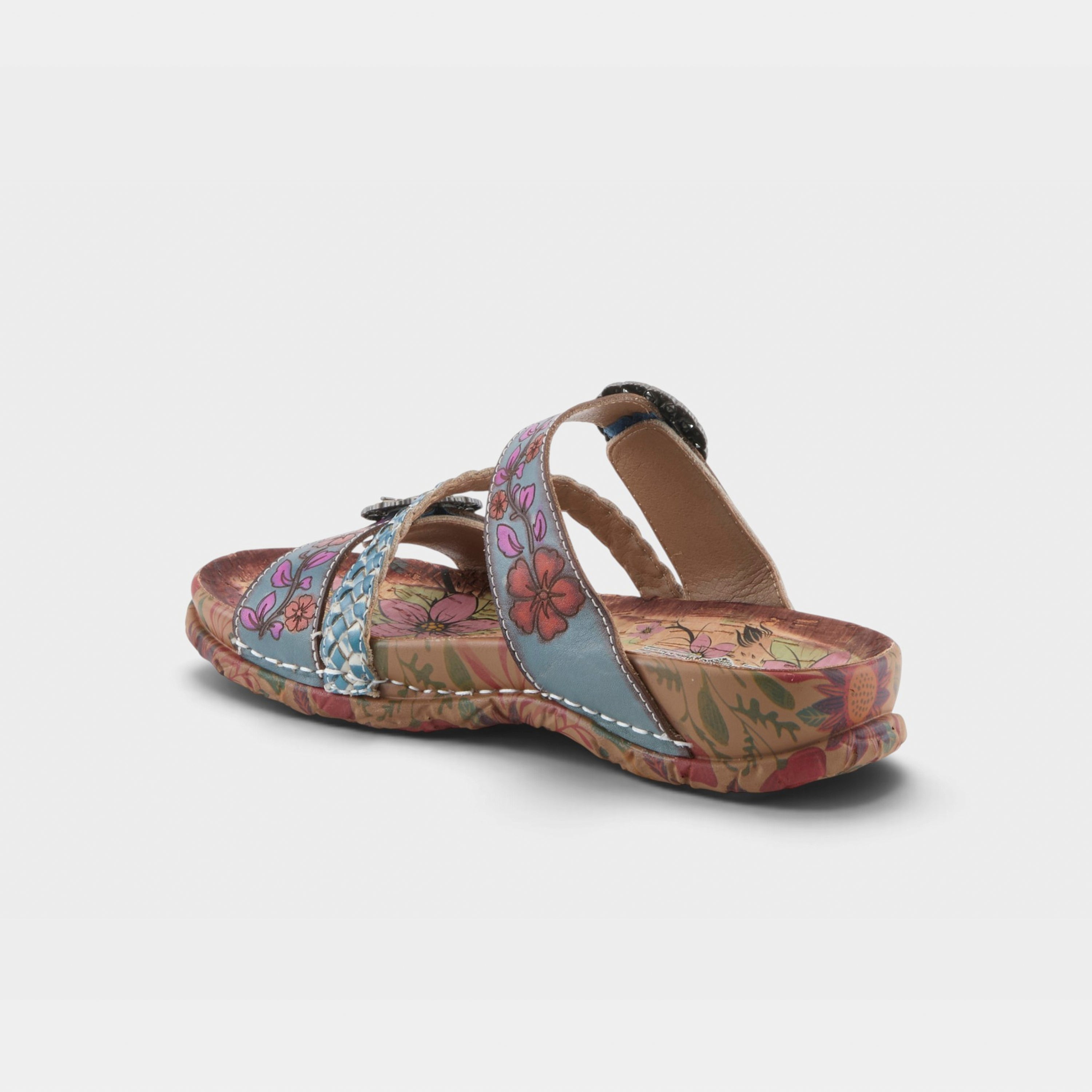 L'Artiste Ontheroad sandals in Blue Multi, alternate angle view