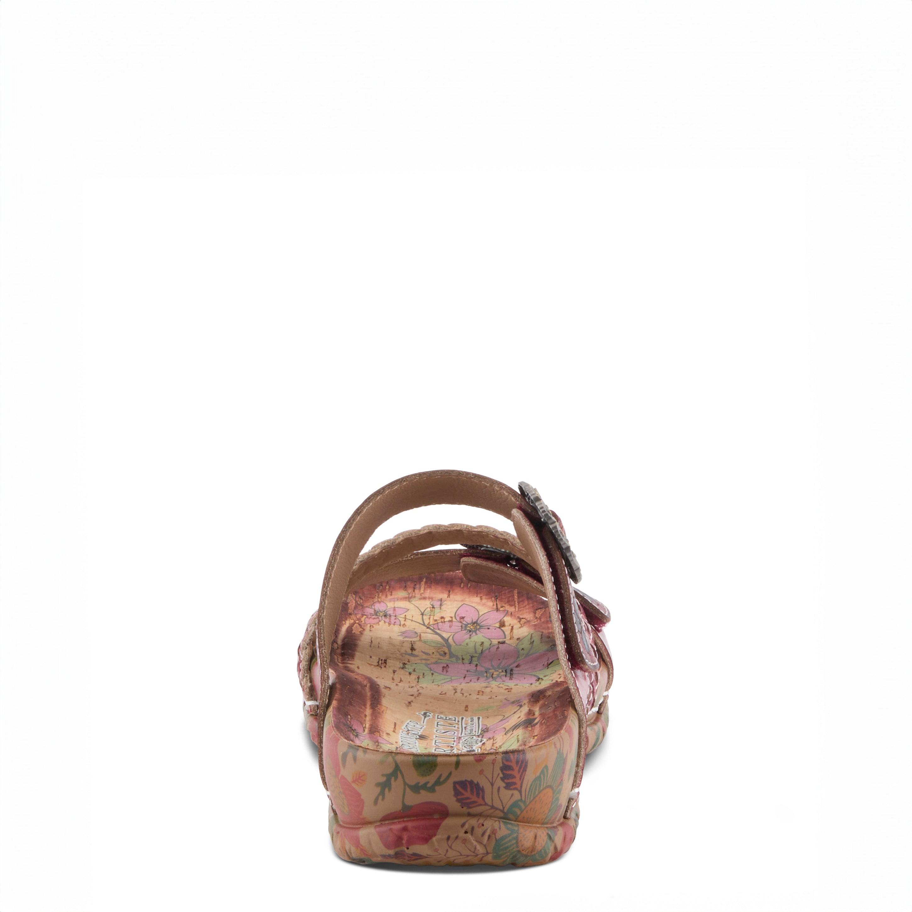 L'Artiste L'ARTISTE ONTHEROAD SANDALS sandal in dark red multi with handcrafted leather design