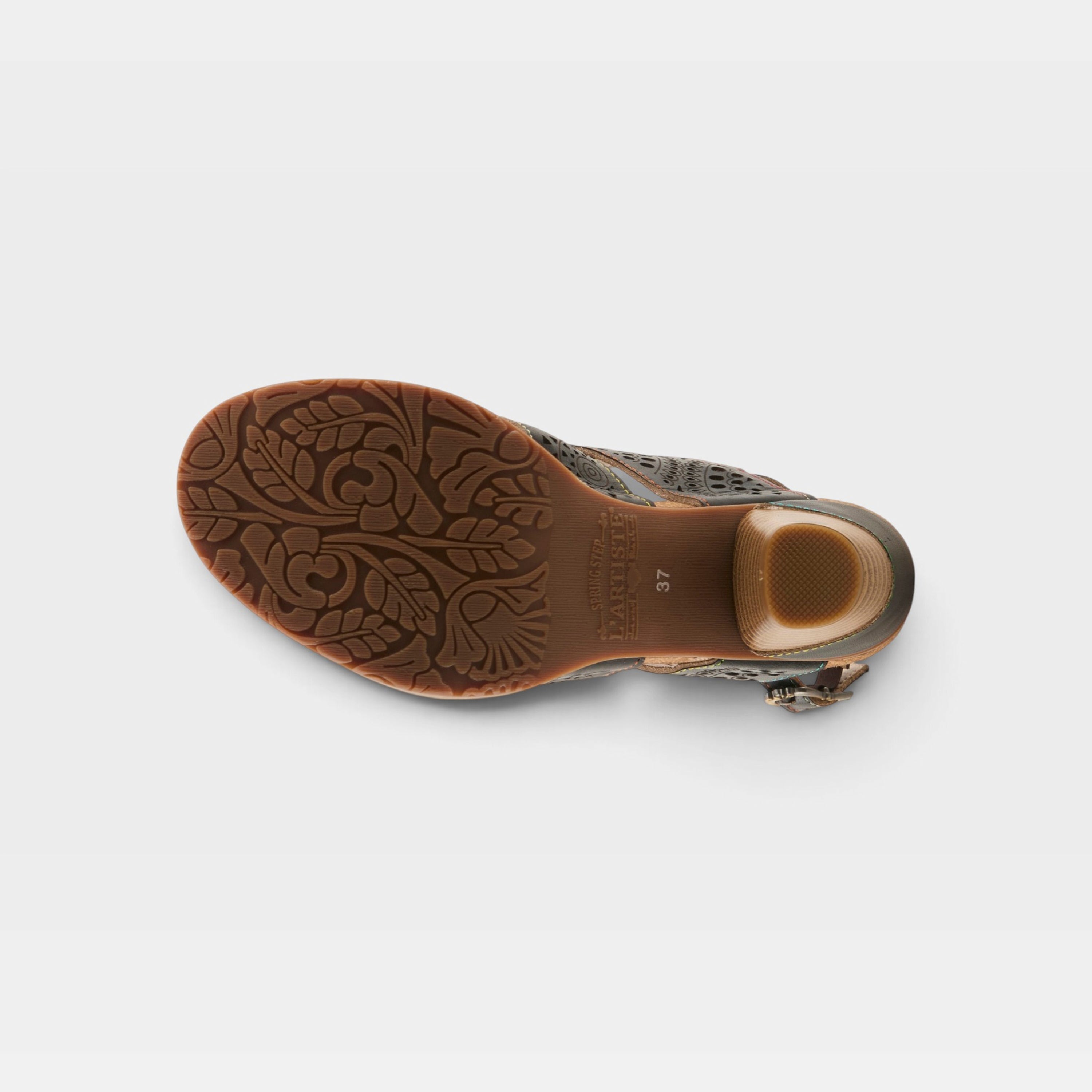 L'Artiste Perfdfection sandals in Black, outsole view