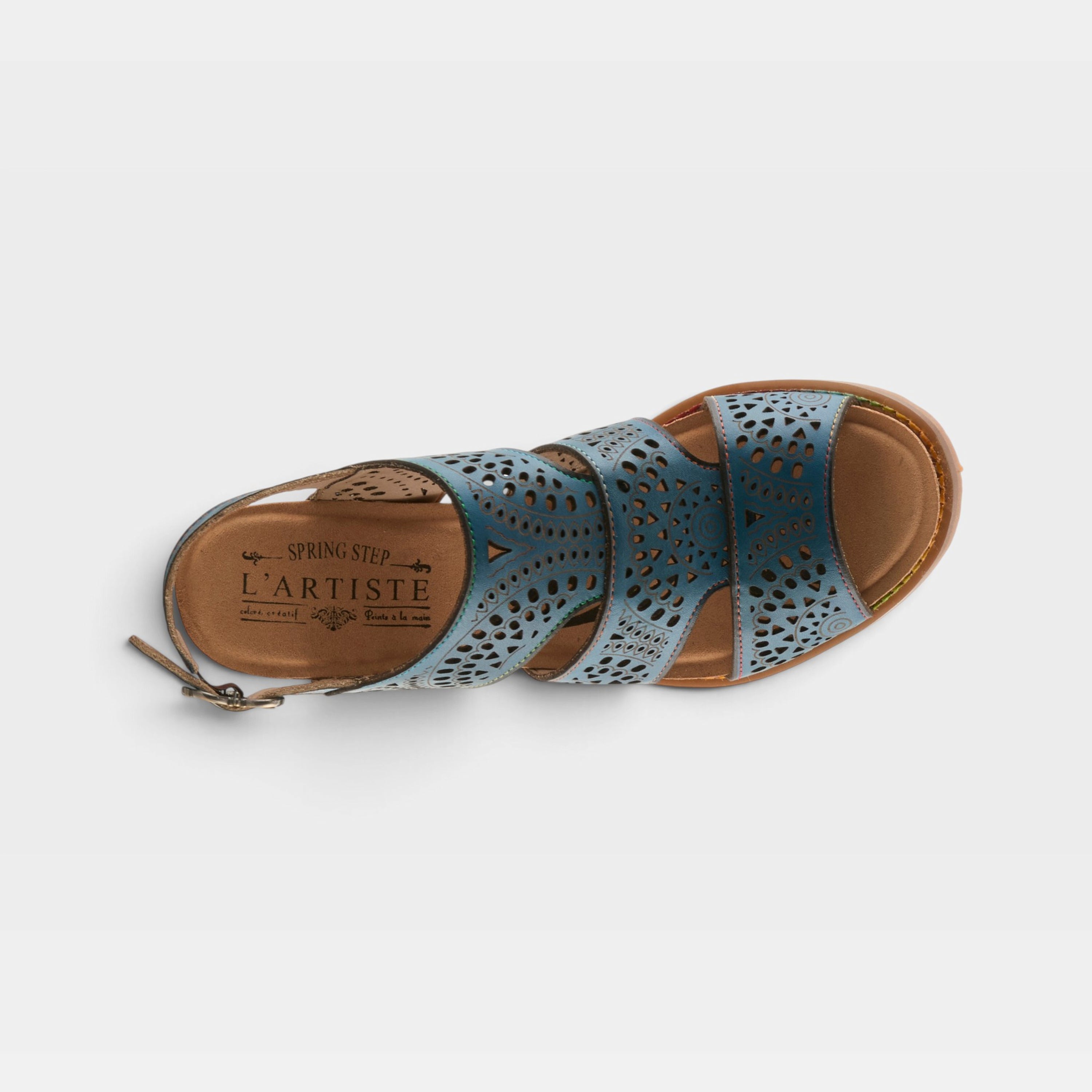 L'Artiste Perfdfection sandals in Blue, top view