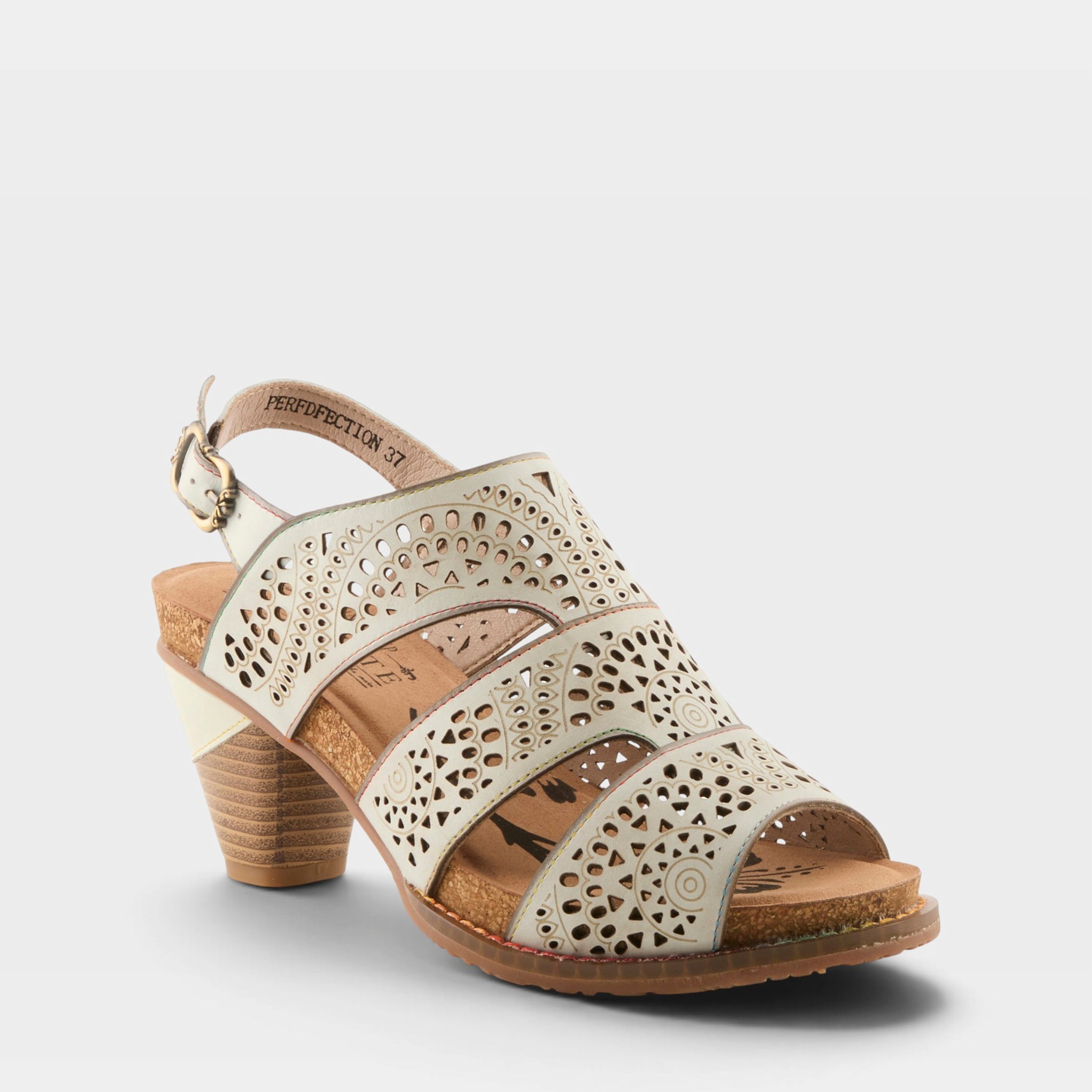L'Artiste Perfdfection Cork Heel Sandals - Spring Step Shoes