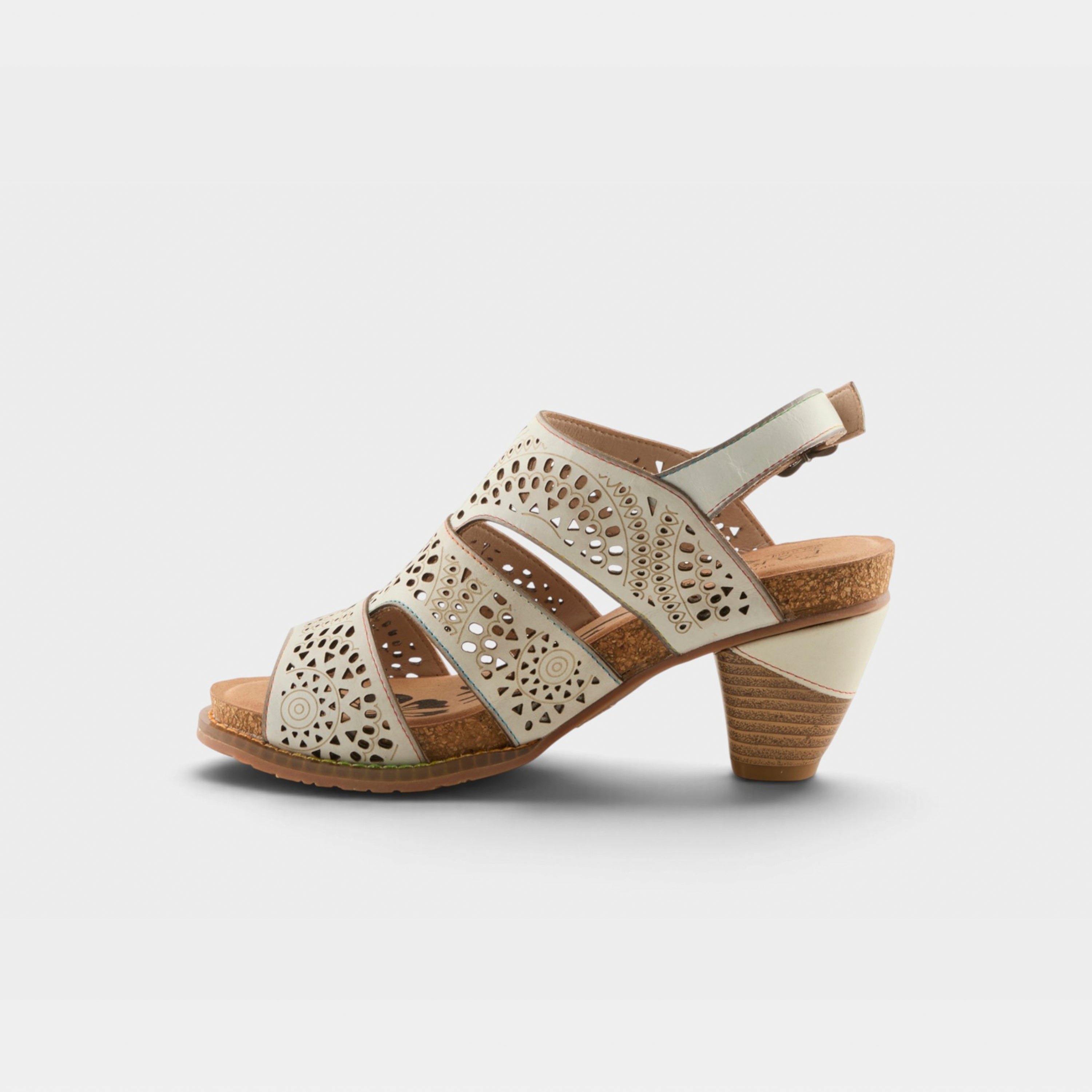 L'Artiste Perfdfection sandals in Bone, side view