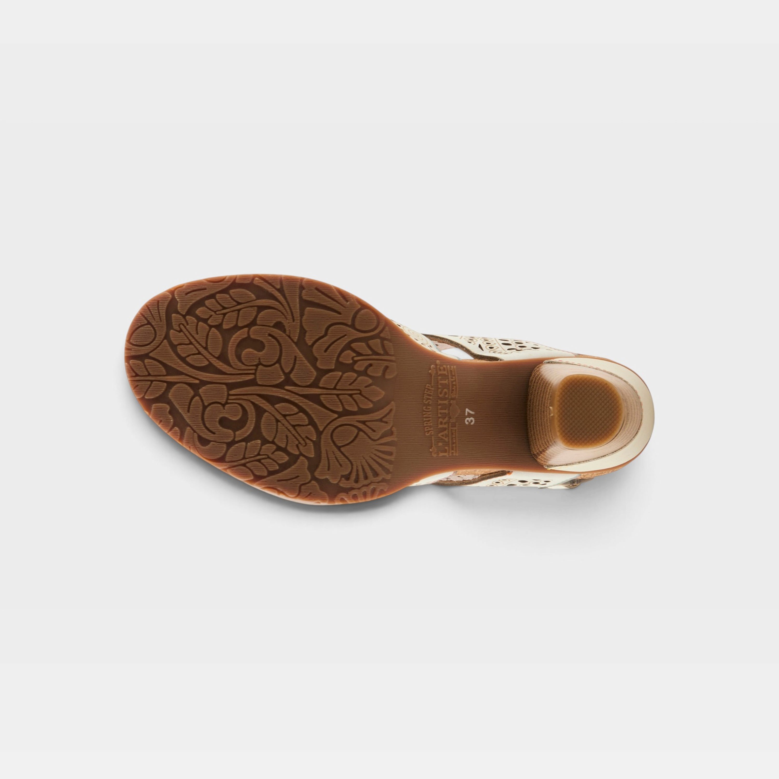 L'Artiste Perfdfection sandals in Bone, outsole view