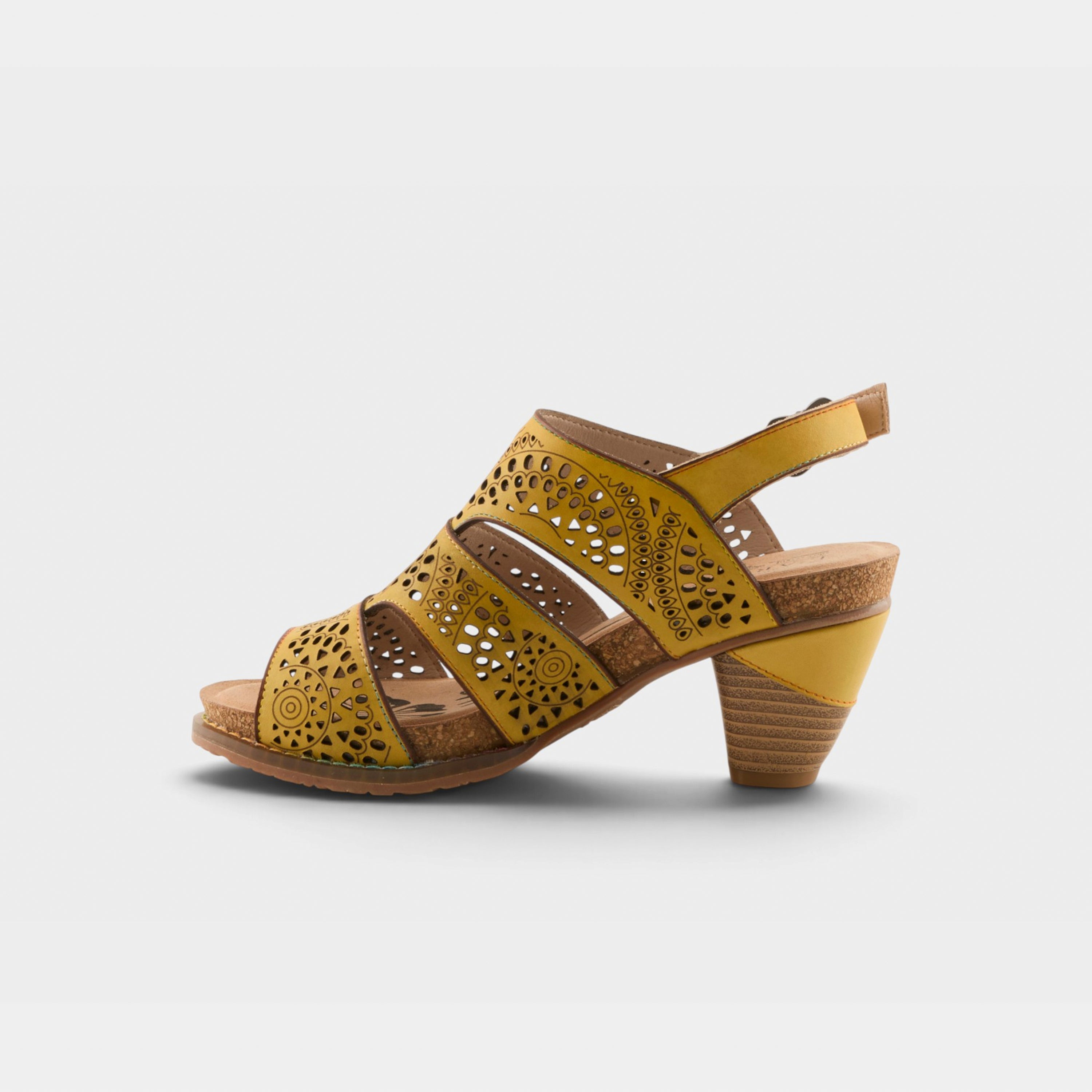 L'Artiste Perfdfection sandals in Yellow, side view