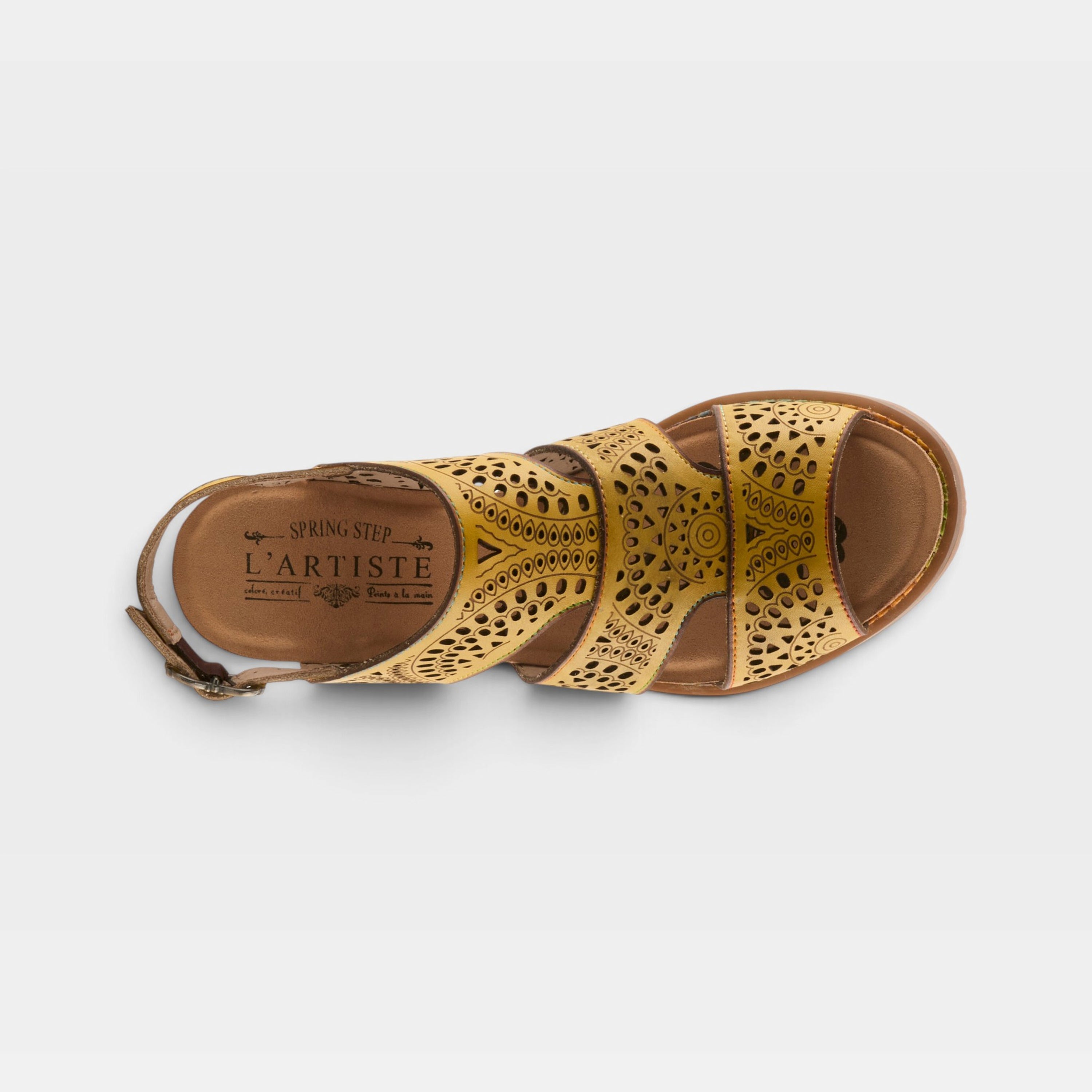 L'Artiste Perfdfection sandals in Yellow, top view