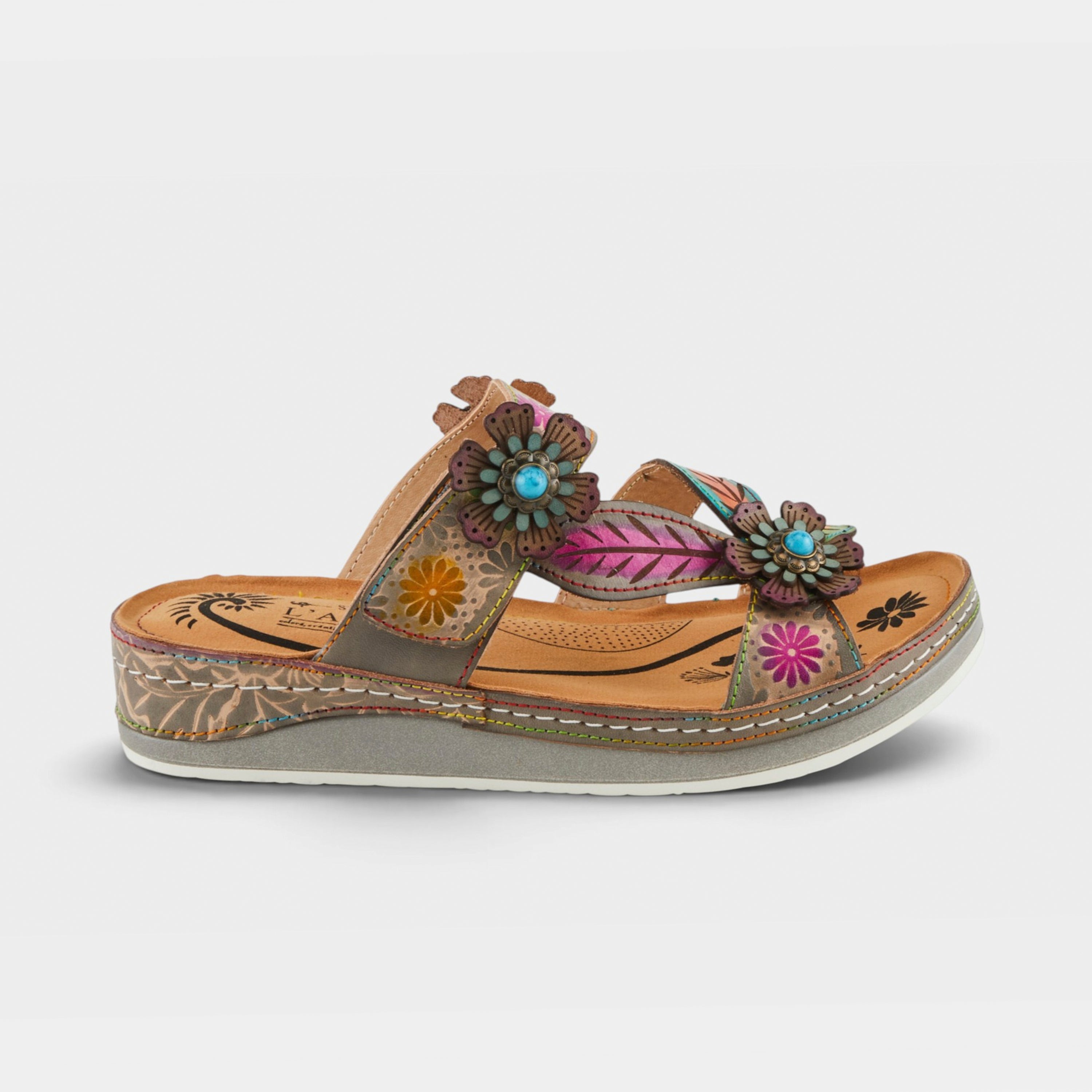 L'Artiste Pillow-Soft sandals in Grey Multi, hero view