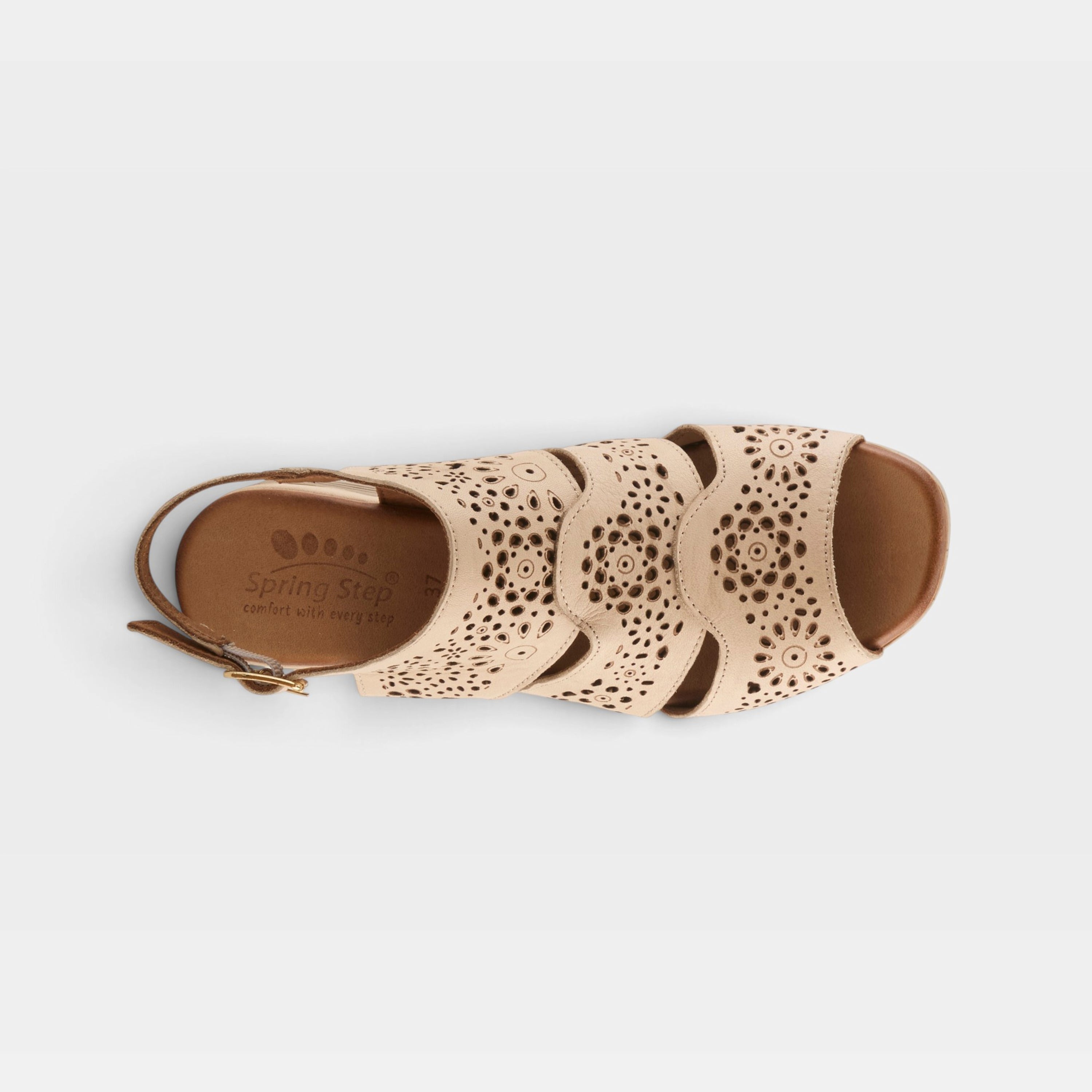 Spring Step Plasma Beige Slingback Dress Sandal