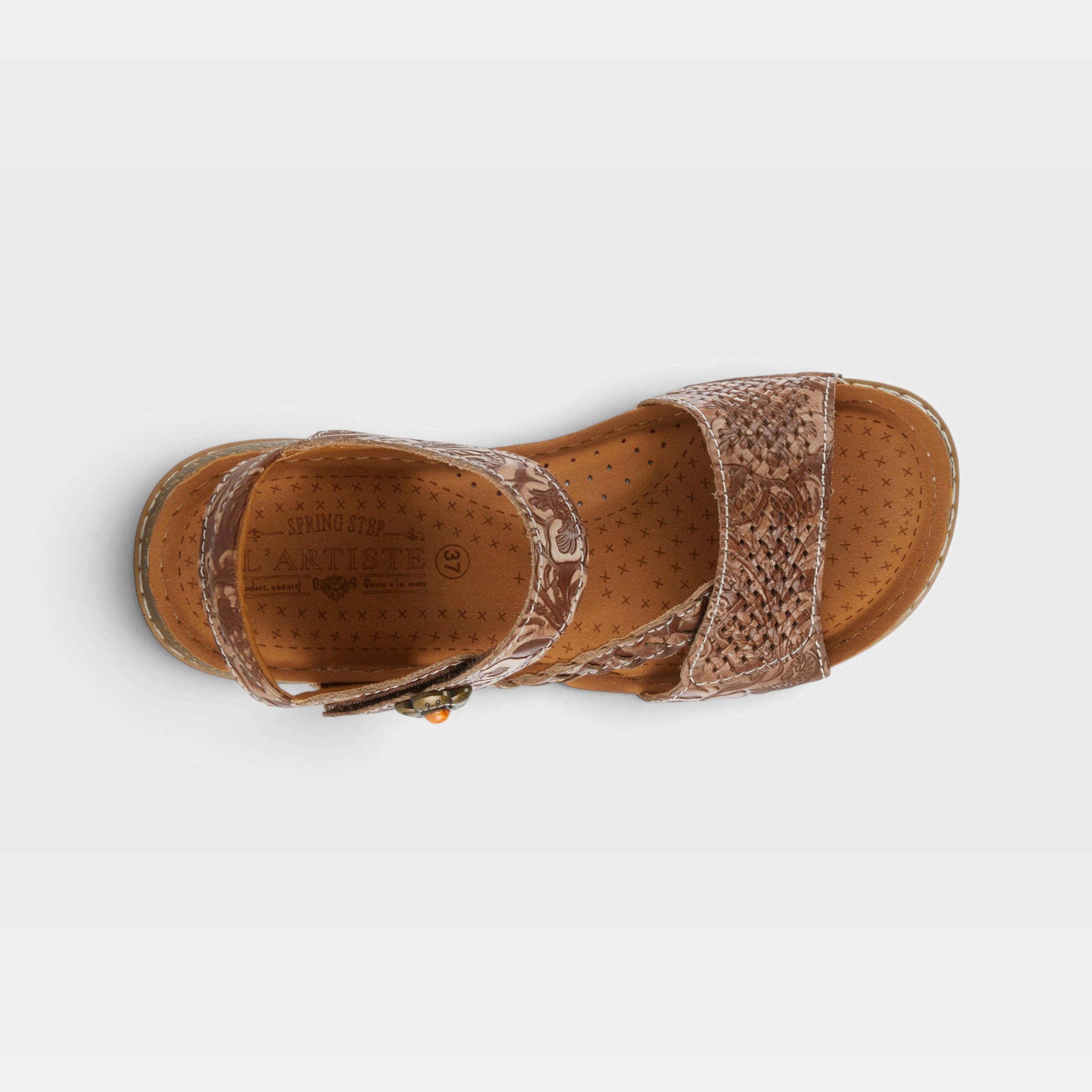 L'Artiste Popular sandal in Grey, top view