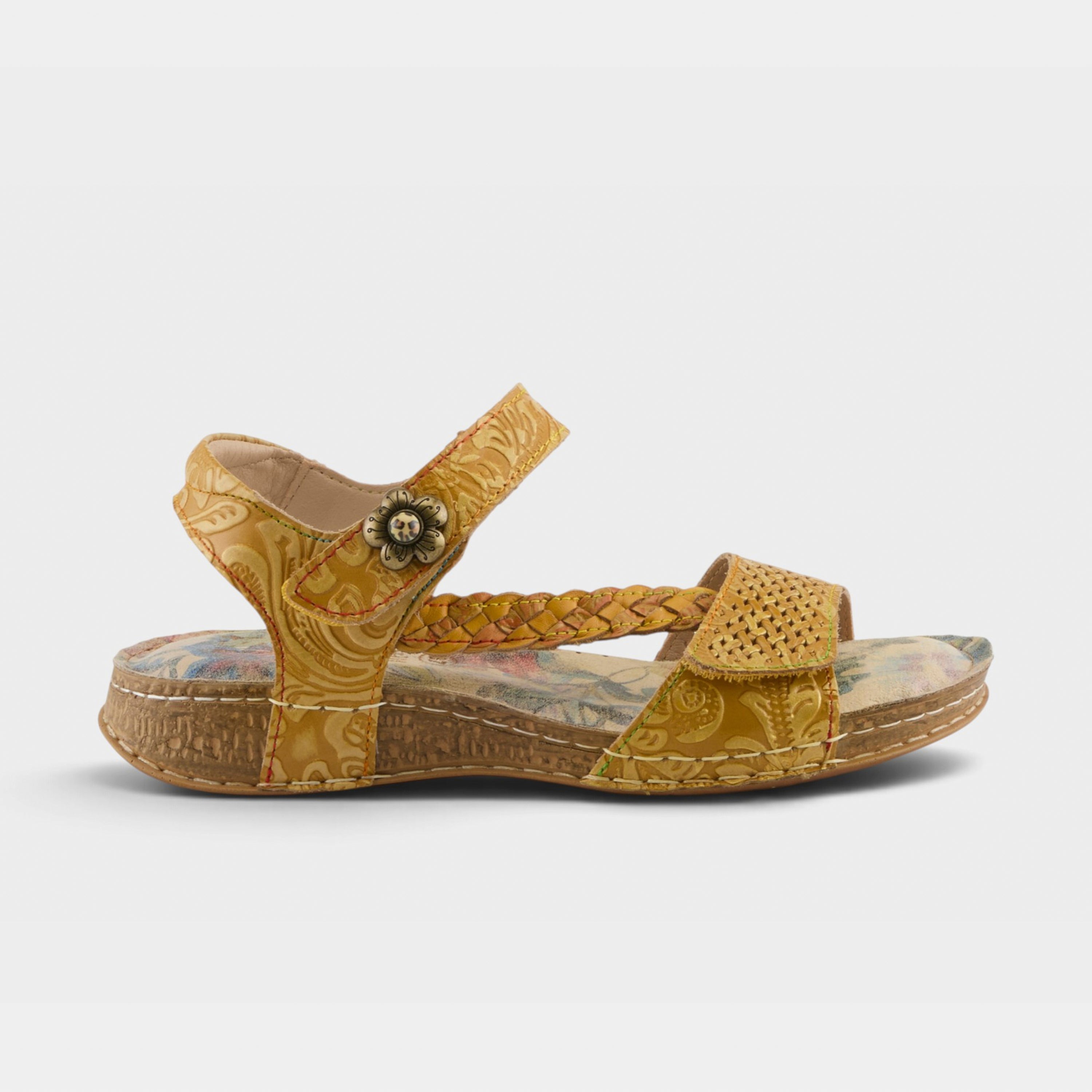 L'Artiste Popular sandal in Yellow Multi, hero view