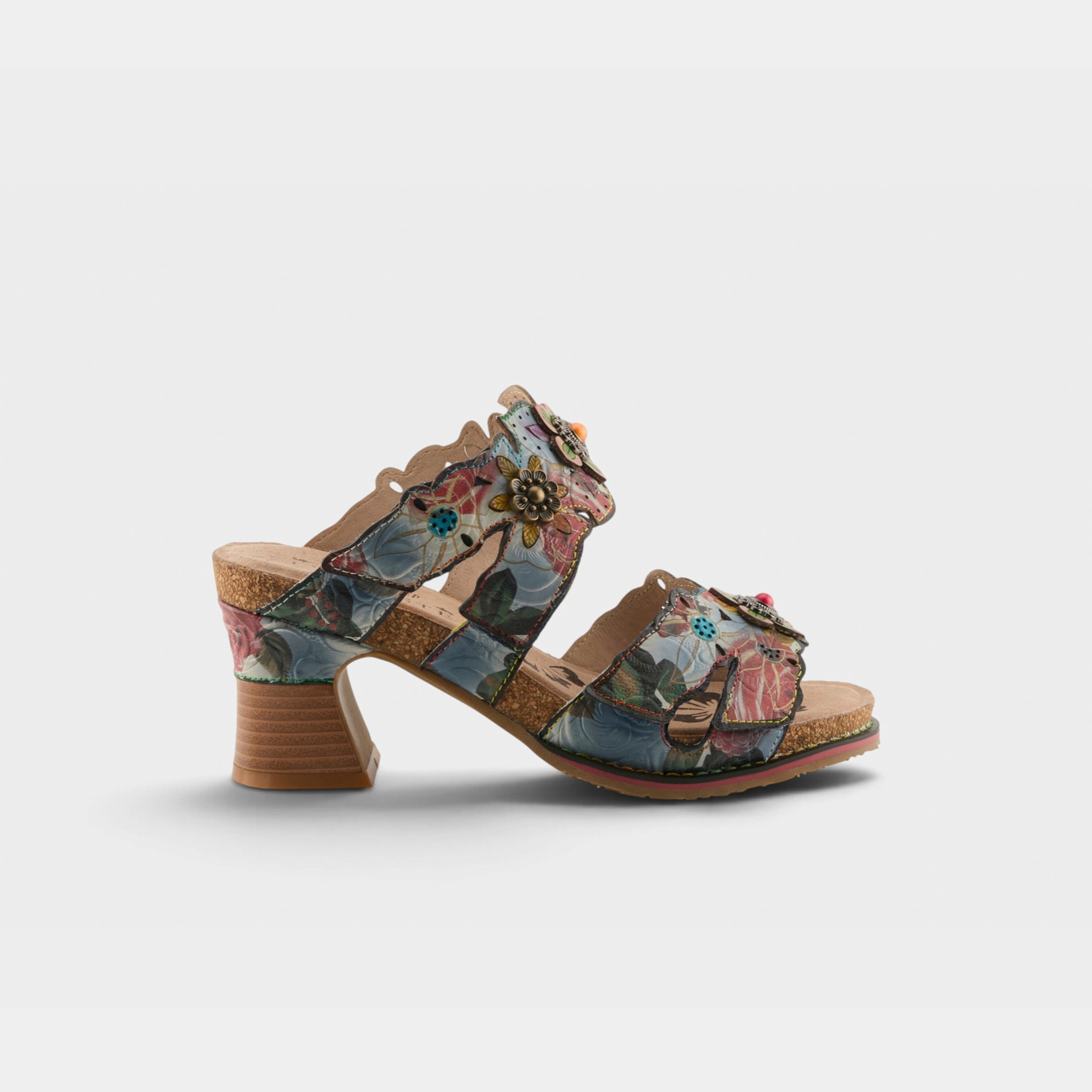 L'Artiste Radiating sandals in Denim Multi, hero view