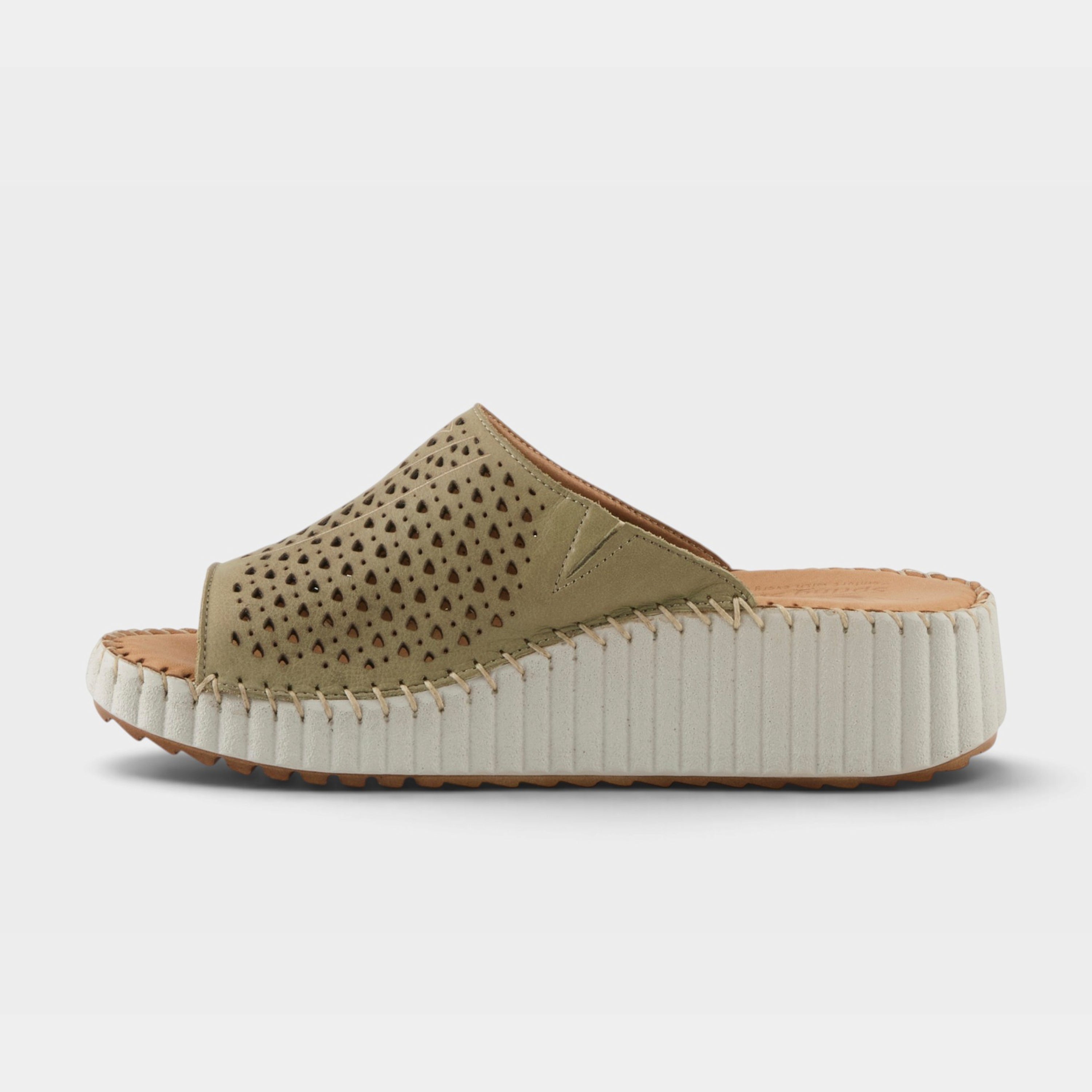 Spring Step Rhydian Sage Green Casual Sandal
