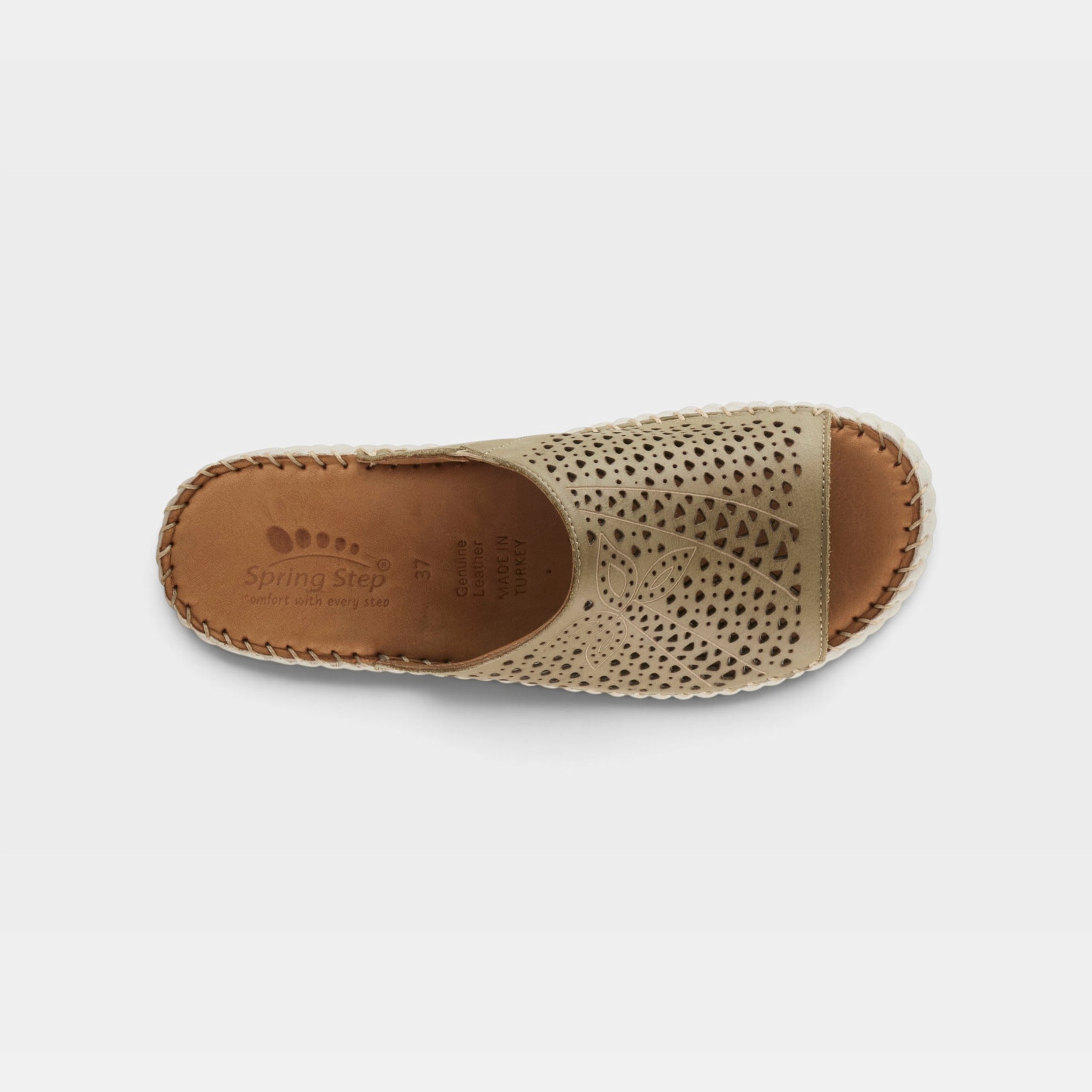 Spring Step Rhydian Sage Green Casual Sandal